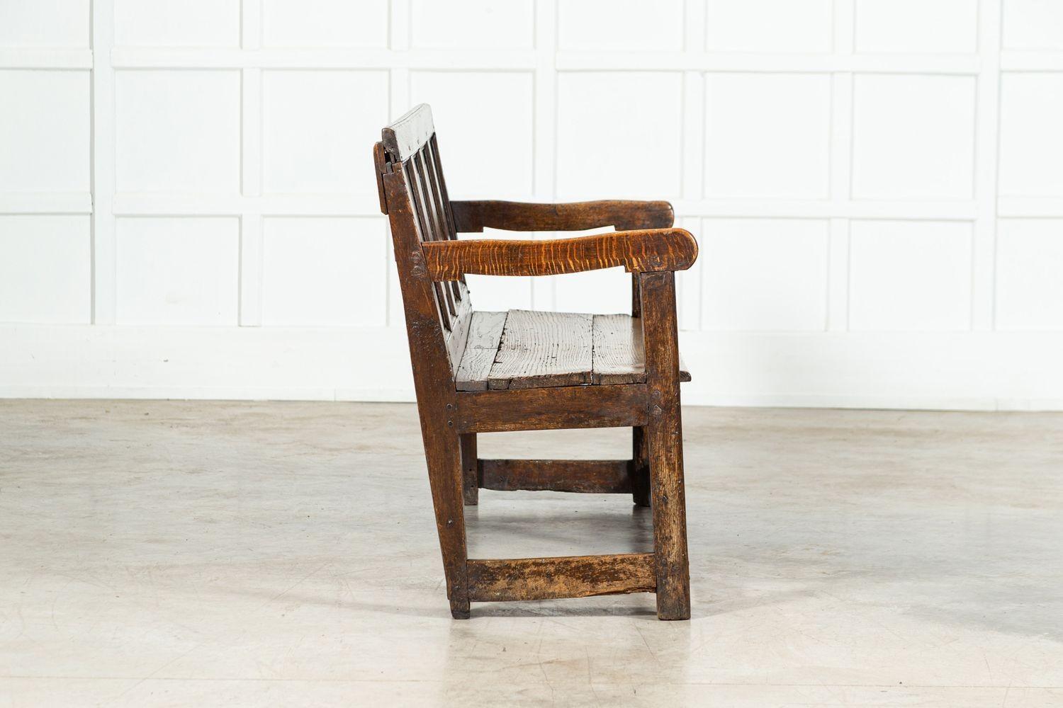 Quercia Settecento inglese Oak Vernacolare Settle in vendita