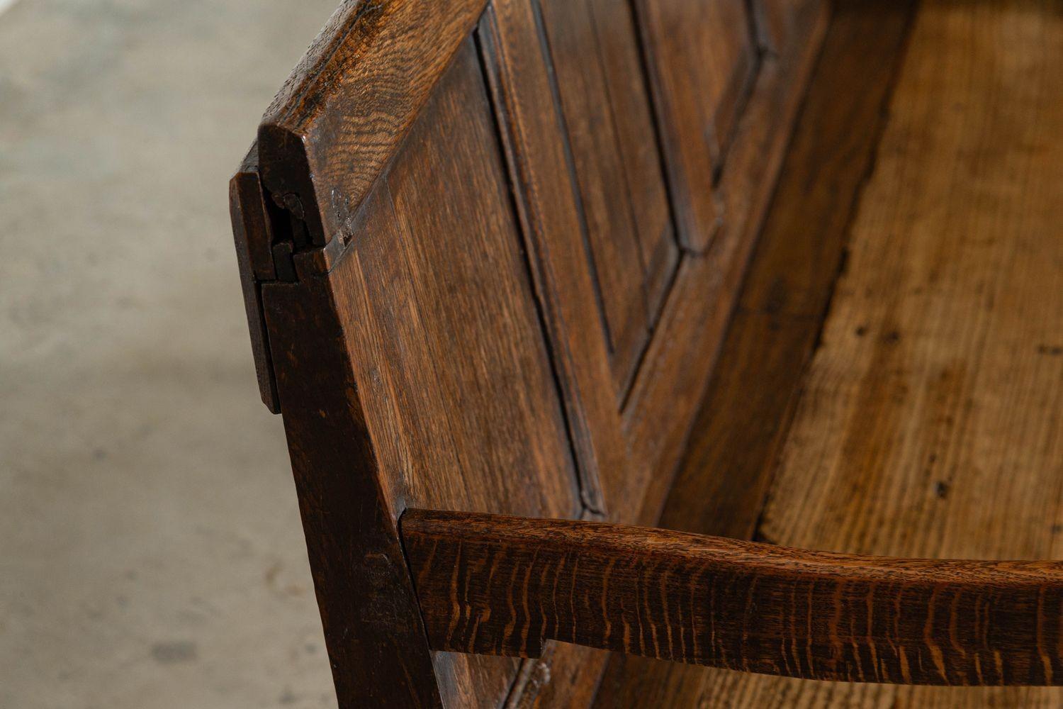 Settecento inglese Oak Vernacolare Settle in vendita 4