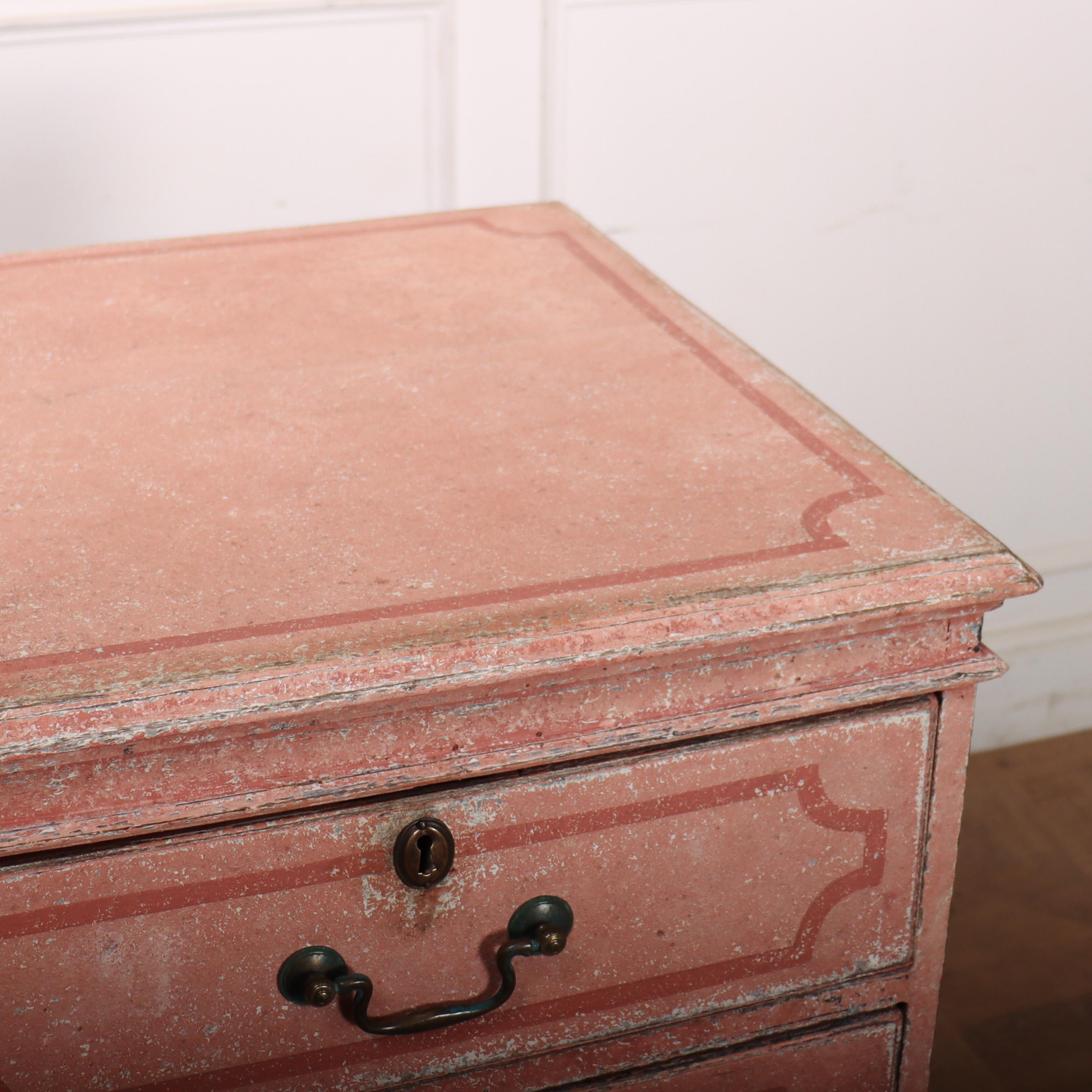 18thC English Painted Chest of Drawers For Sale 5