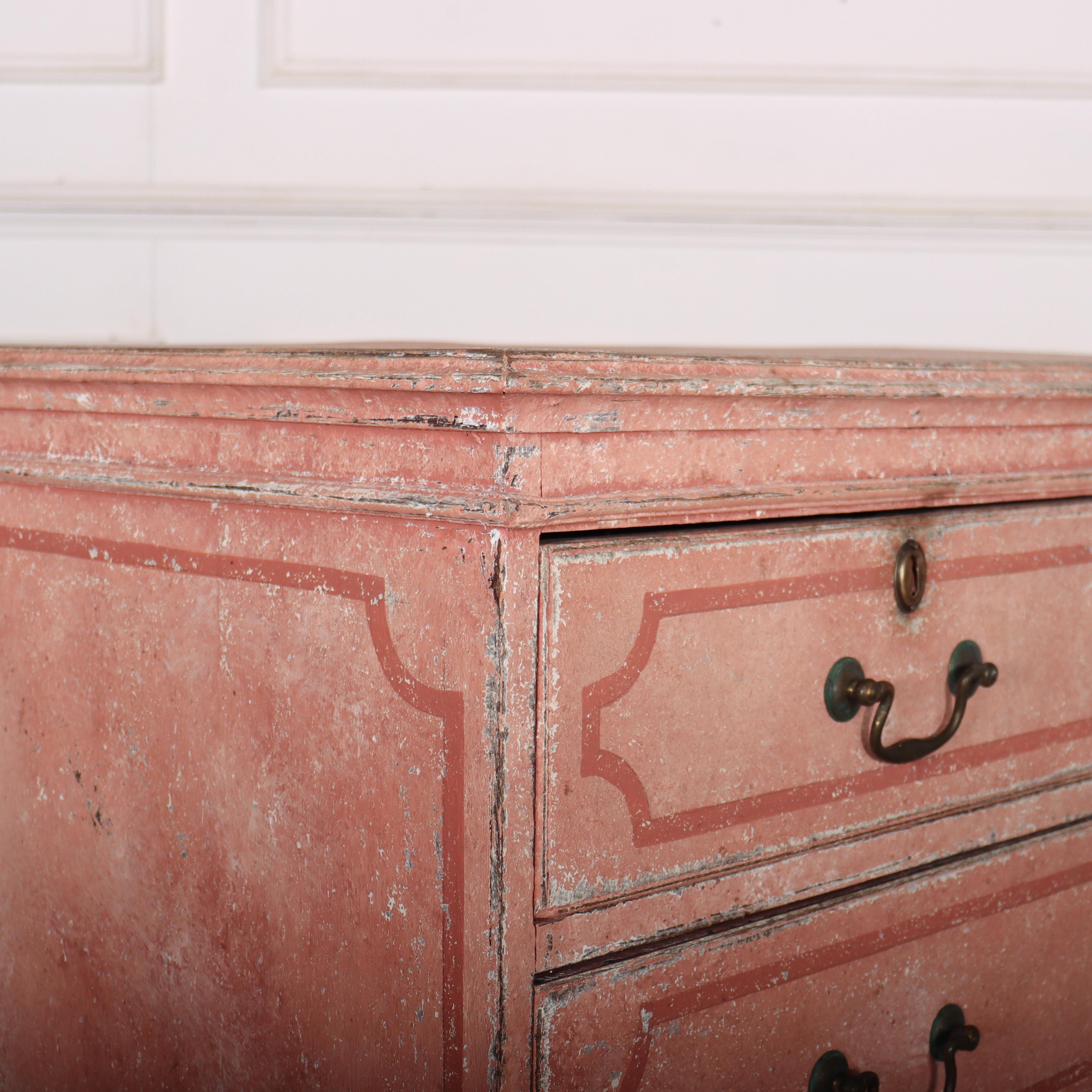 Georgian 18thC English Painted Chest of Drawers For Sale