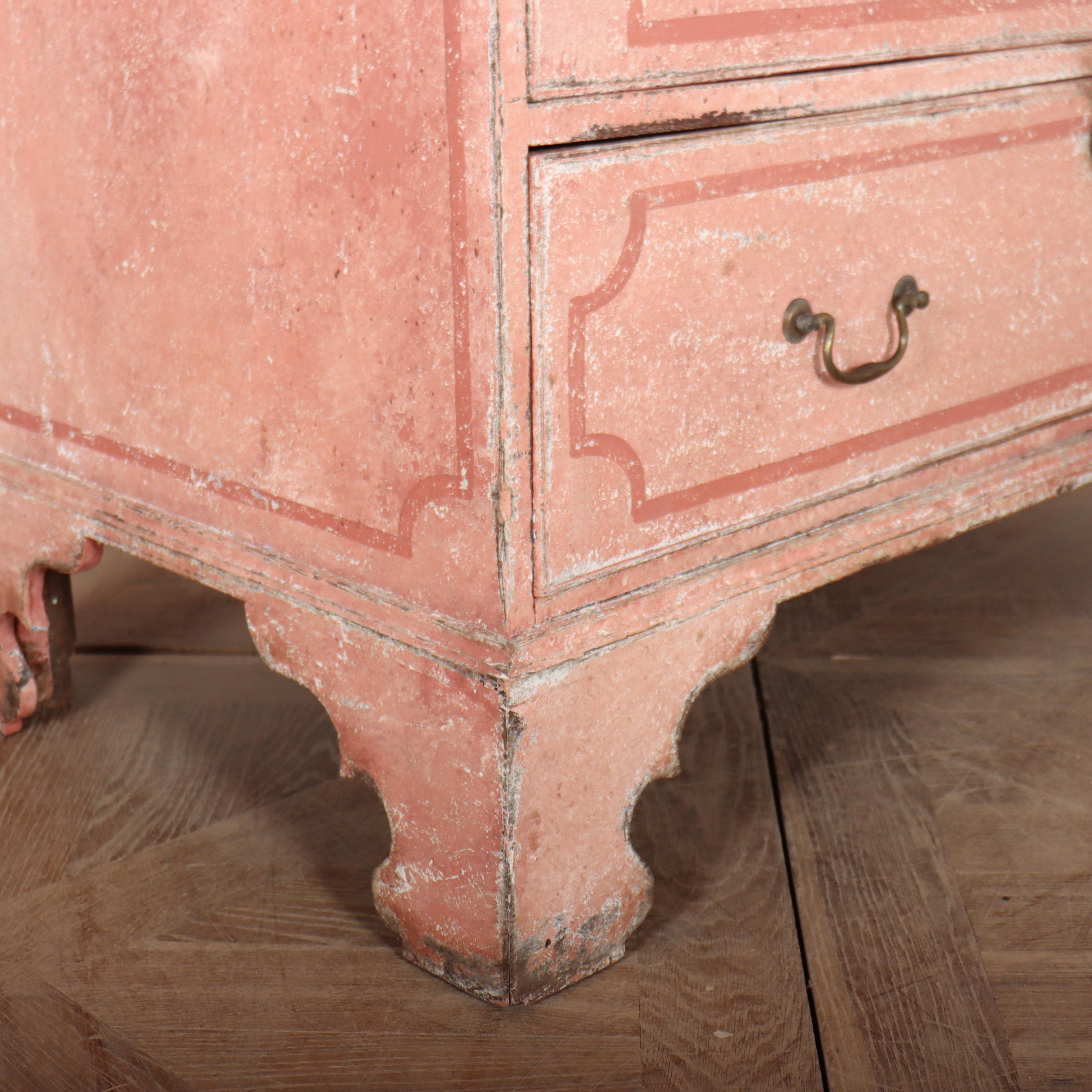 18thC English Painted Chest of Drawers In Good Condition For Sale In Leamington Spa, Warwickshire