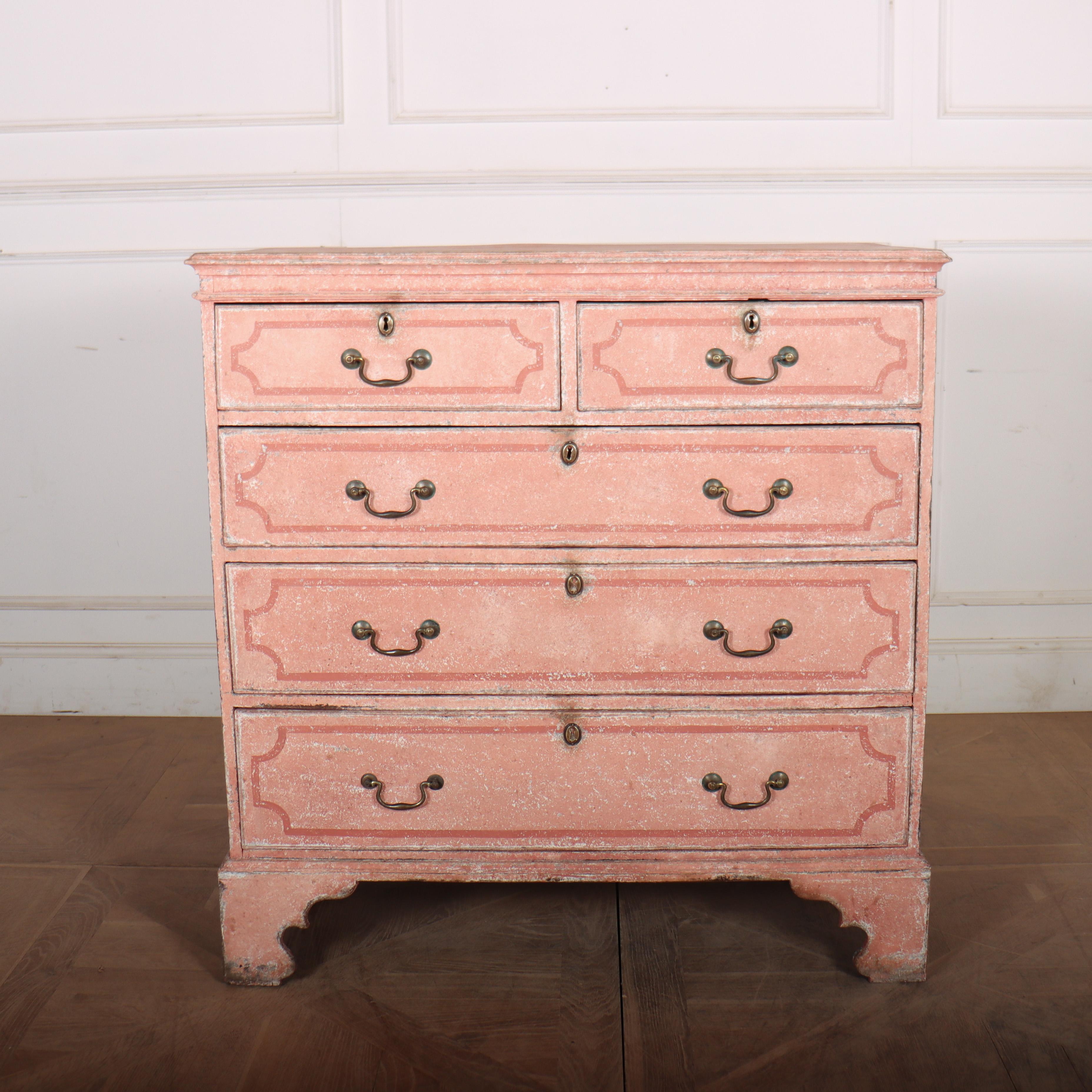 18th Century and Earlier 18thC English Painted Chest of Drawers For Sale