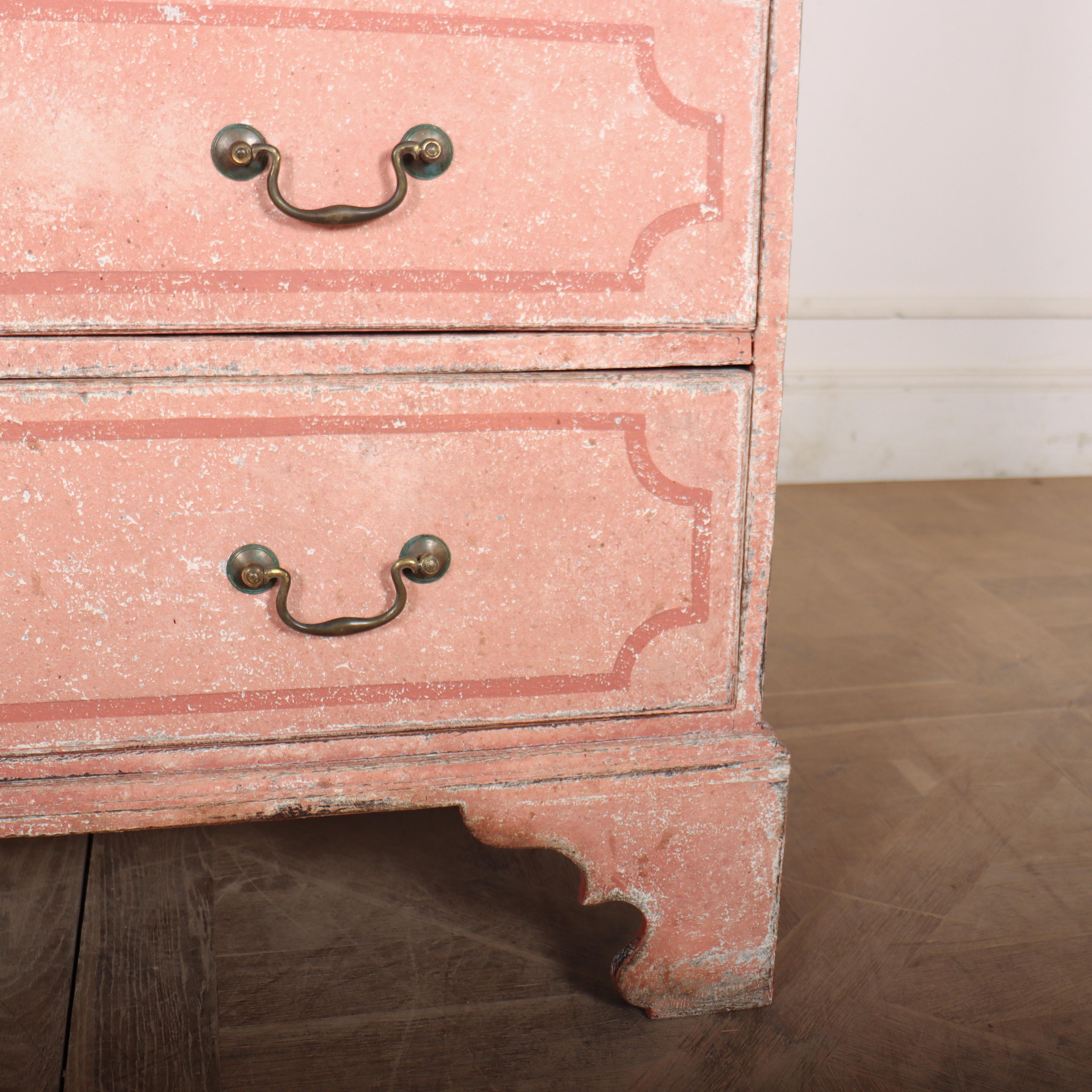 18thC English Painted Chest of Drawers For Sale 1
