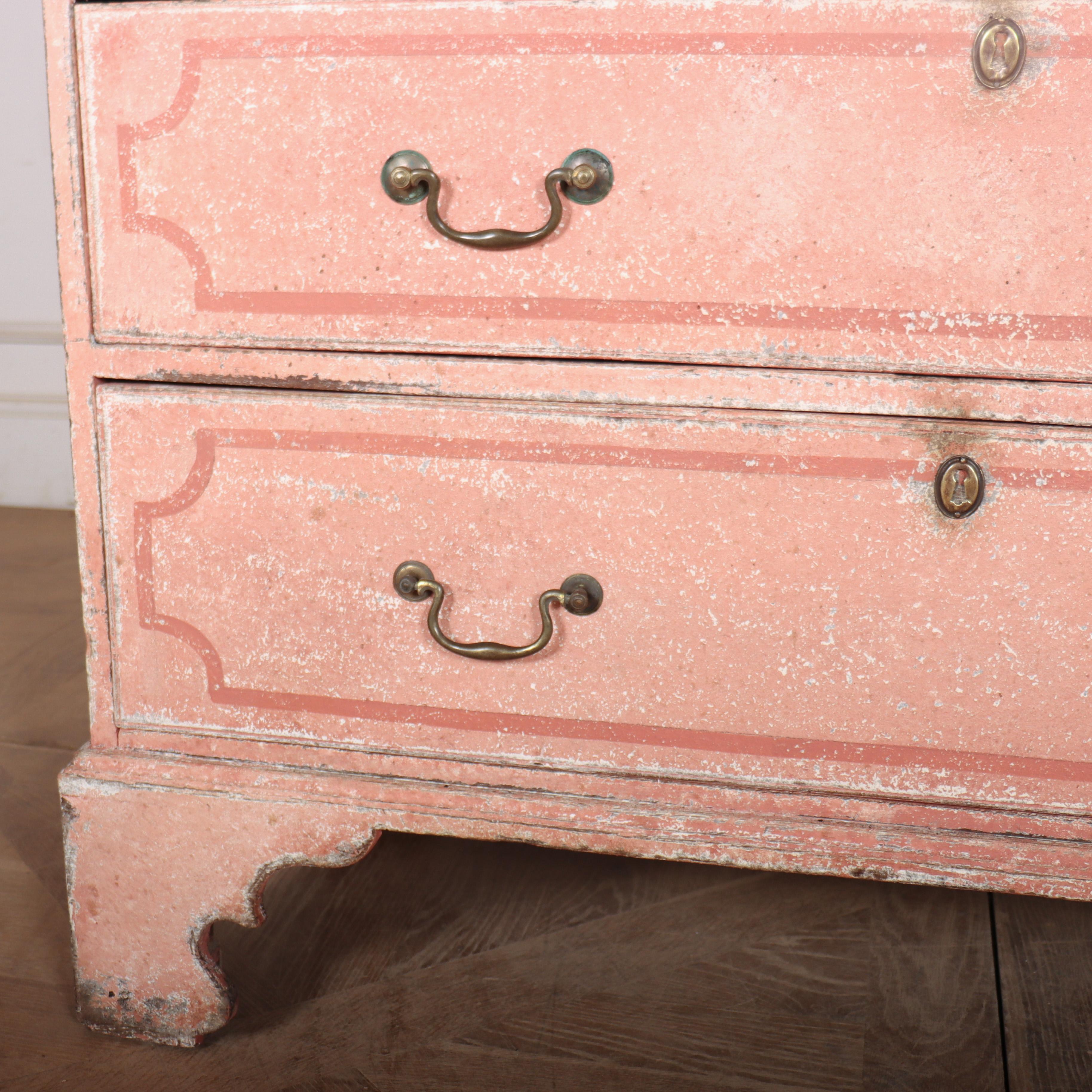 18thC English Painted Chest of Drawers For Sale 2