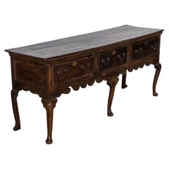 18thC English Vernacular Oak Dresser Base