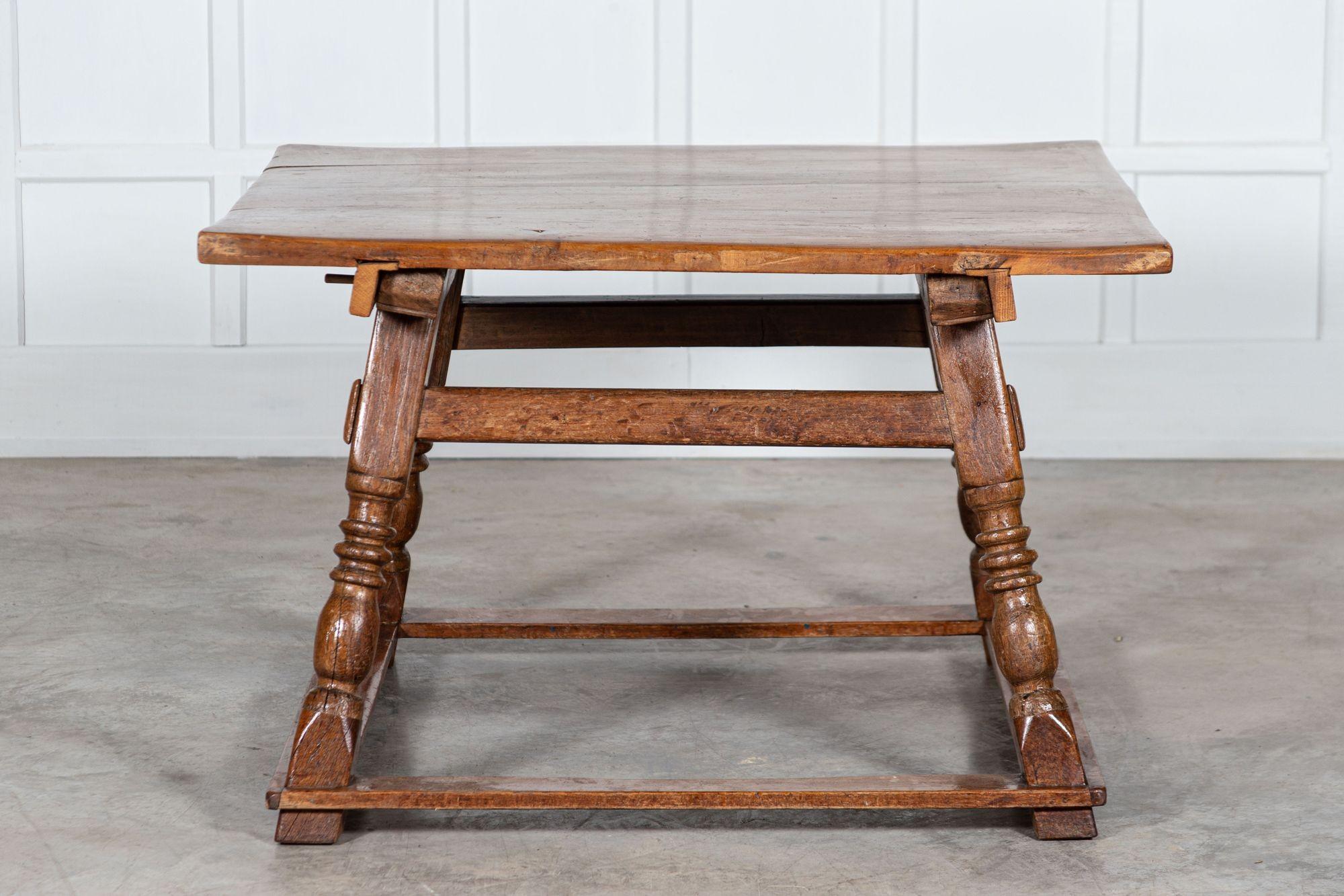 18th Century English Vernacular Oak Work Table For Sale 9