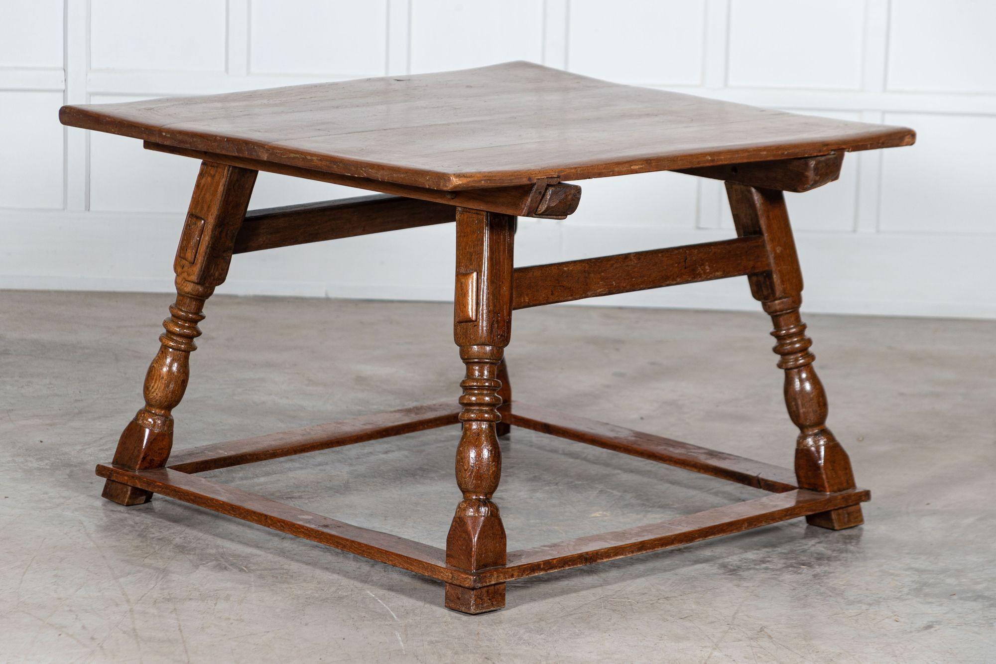 18th Century and Earlier 18th Century English Vernacular Oak Work Table For Sale