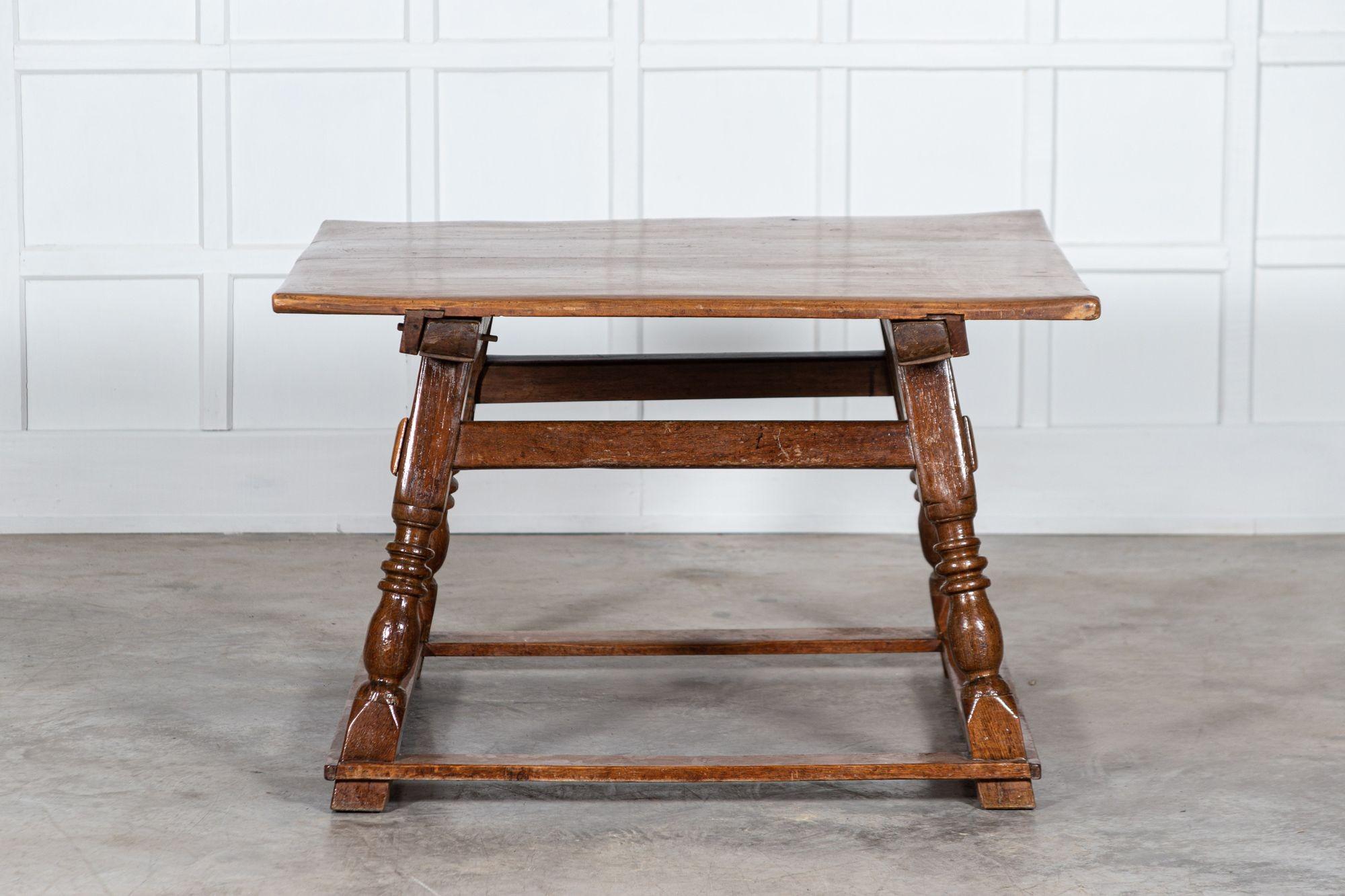 18th Century English Vernacular Oak Work Table For Sale 2