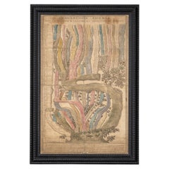 Tableau chronologique en couleurs du XVIIIe siècle représentant les empires et républiques du monde, vers 1774