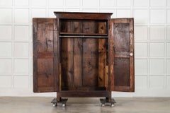 18thC French Provincial Ash Diamond Point Armoire