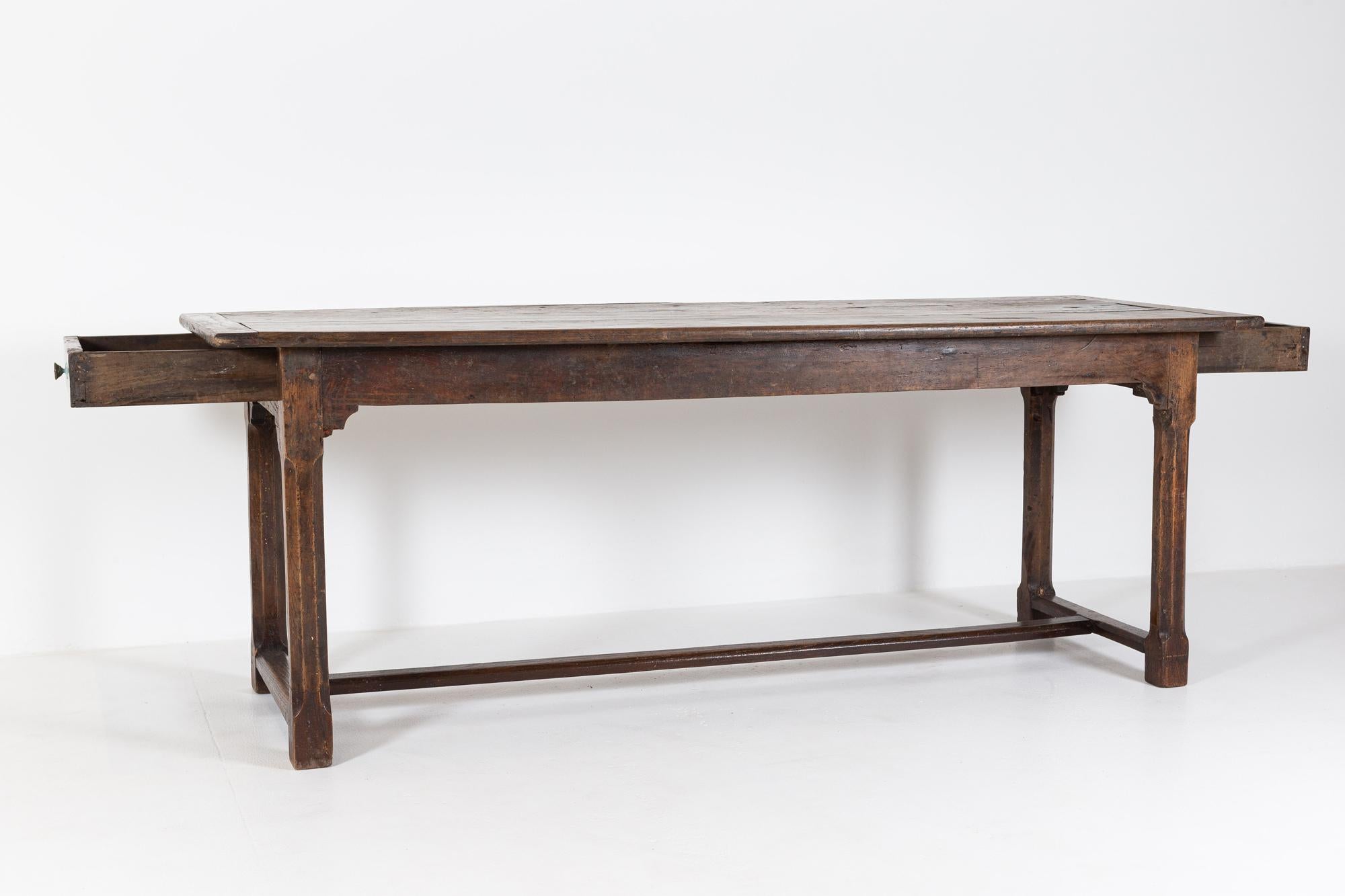 18th Century 18th C French Provincial Elm Farmhouse Table