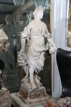 18th Century French Stone Statue of Flora