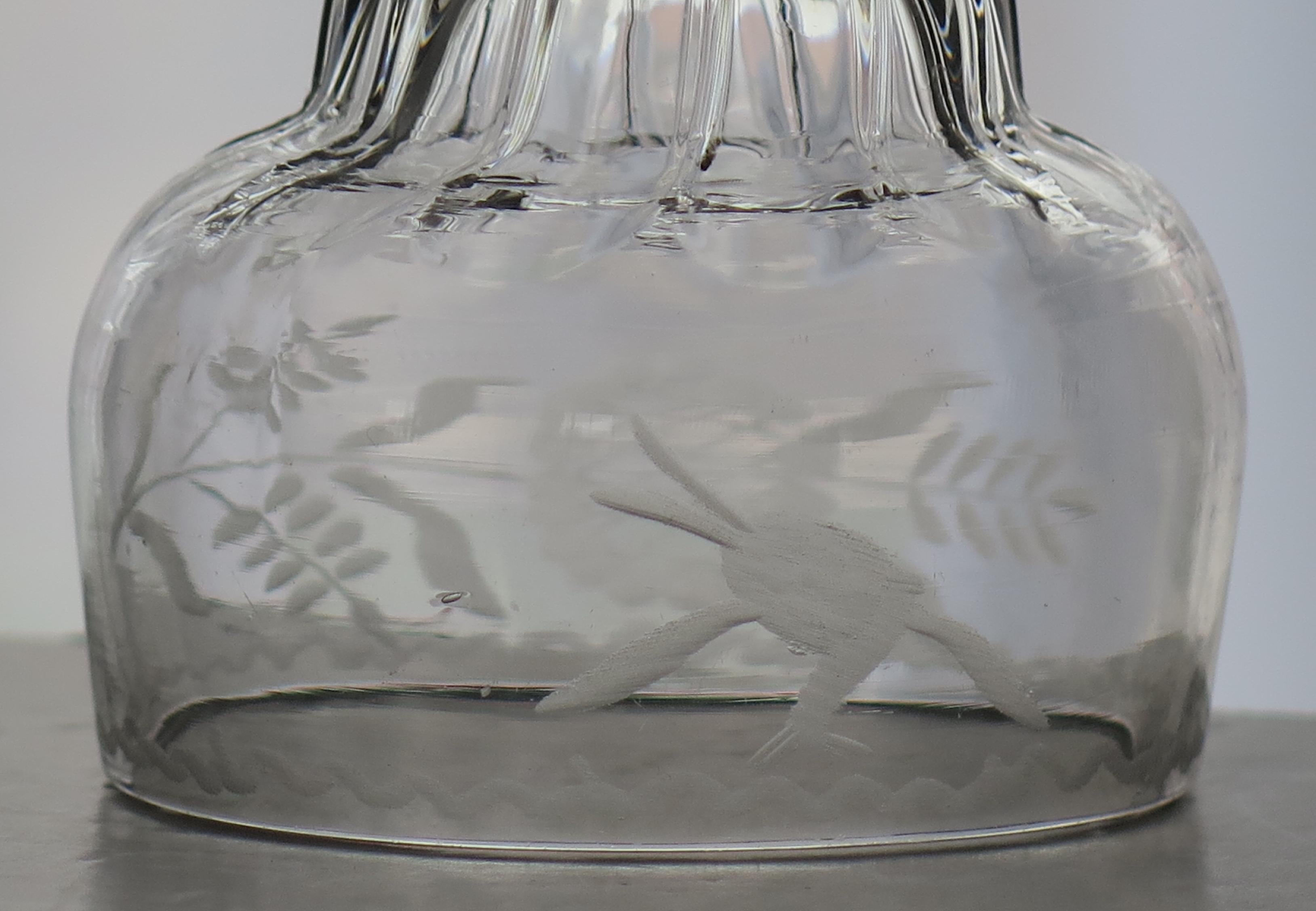 Verre Bol en verre de Monteith ou Bonnet soufflé et gravé à la main du 18e siècle de style géorgien, vers 1750 en vente