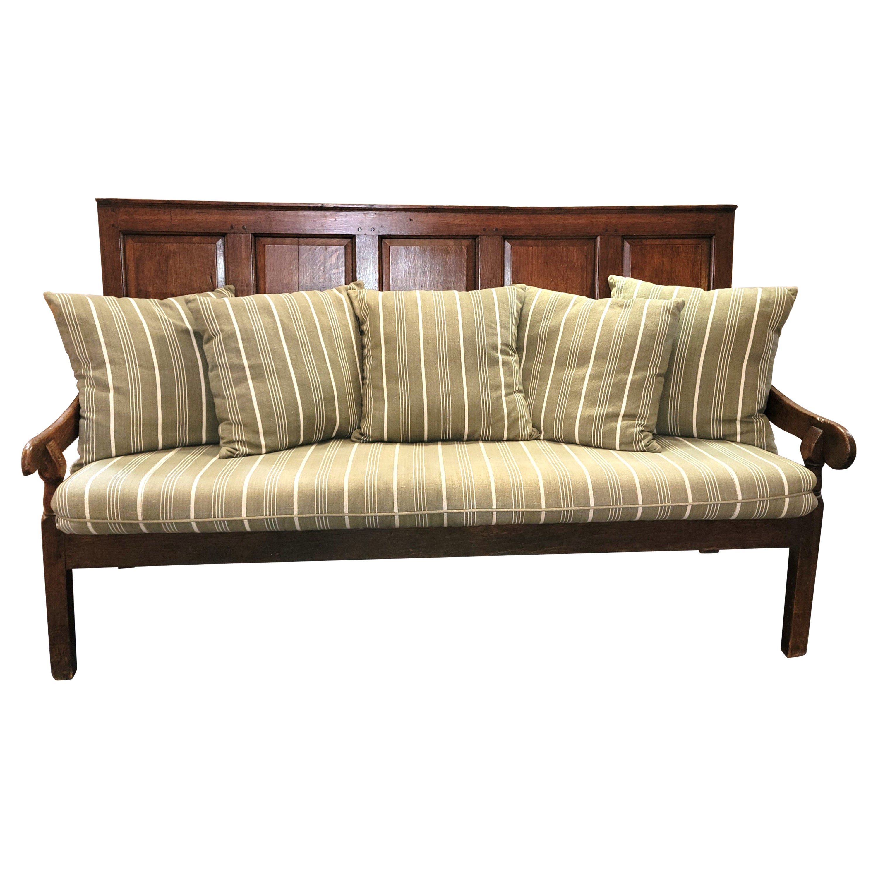 Banco/Sillón De Madera Hand Made Del Siglo XVIII Con Cojines A Medida en venta