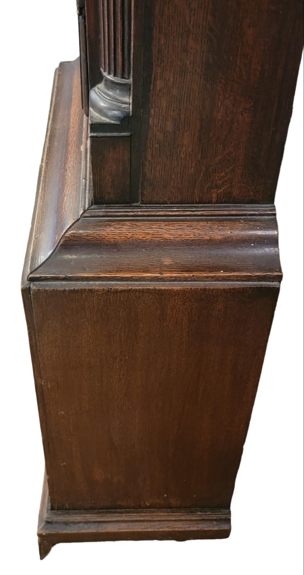 18thc Hand Made Wooden Grandfather Clock 8
