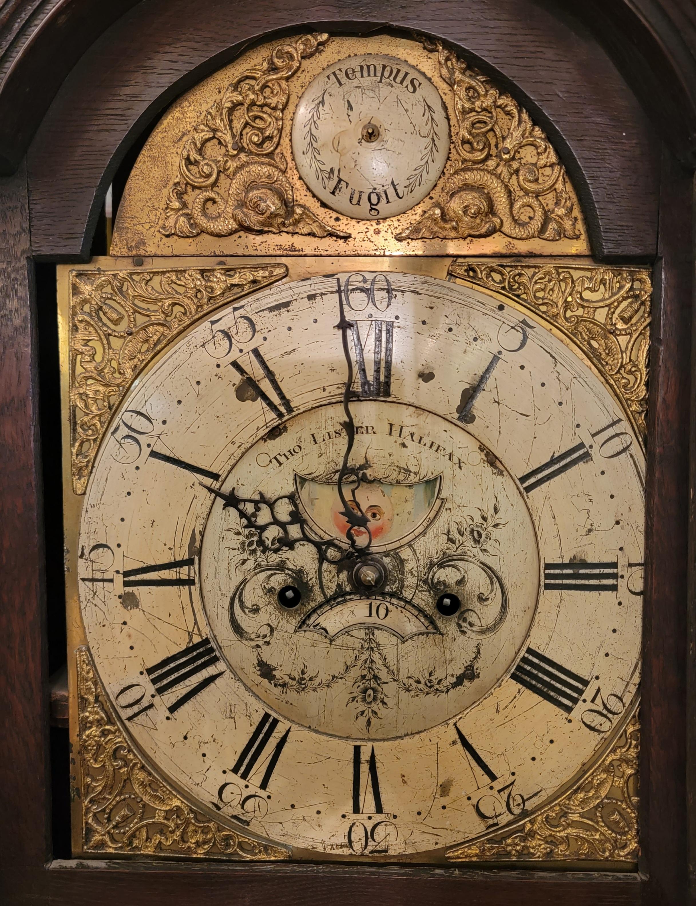 18th Century and Earlier 18thc Hand Made Wooden Grandfather Clock