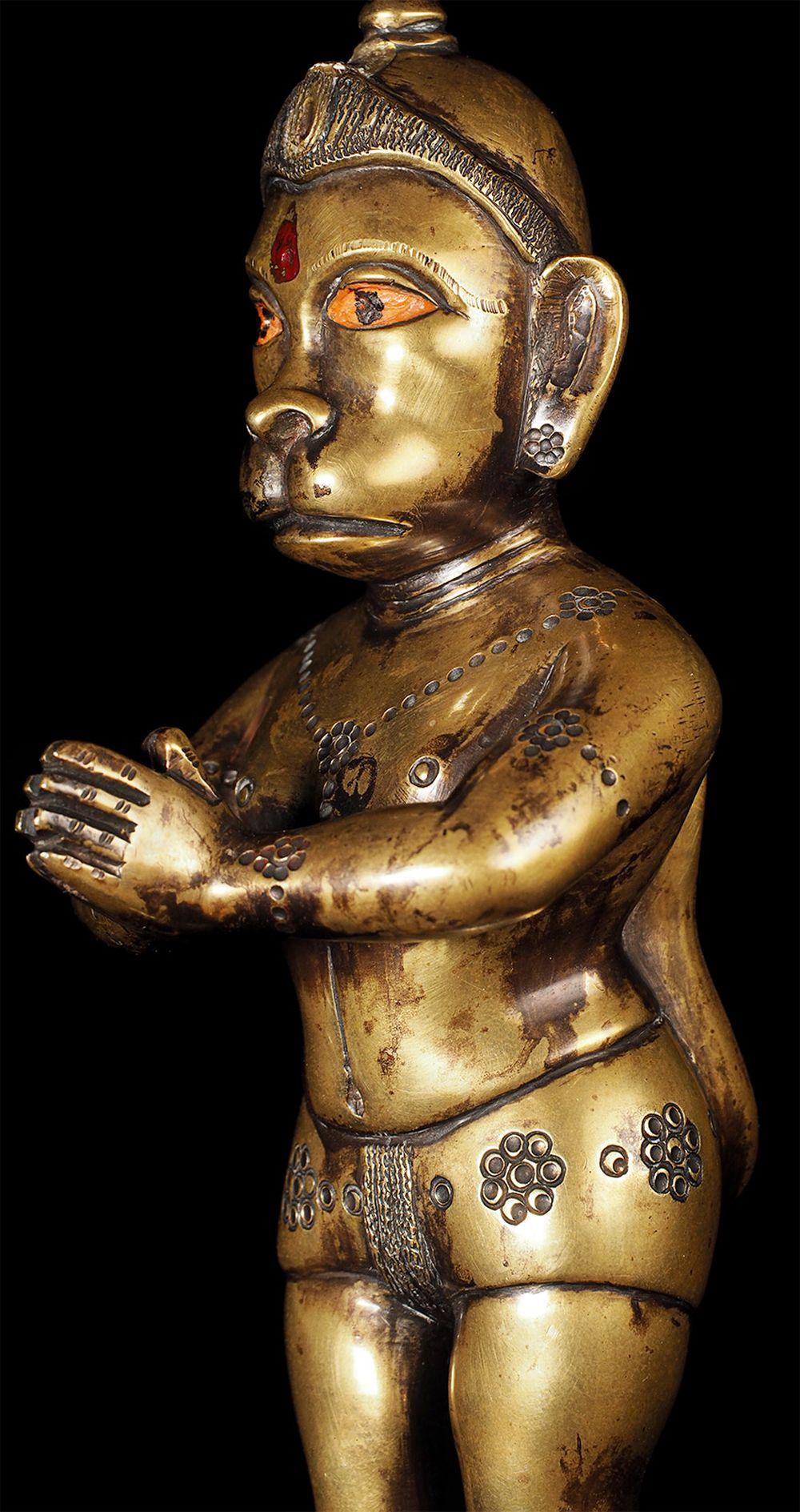 18thC Hanuman-Powerful Presence, Unique Character 8568 In Good Condition In Ukiah, CA