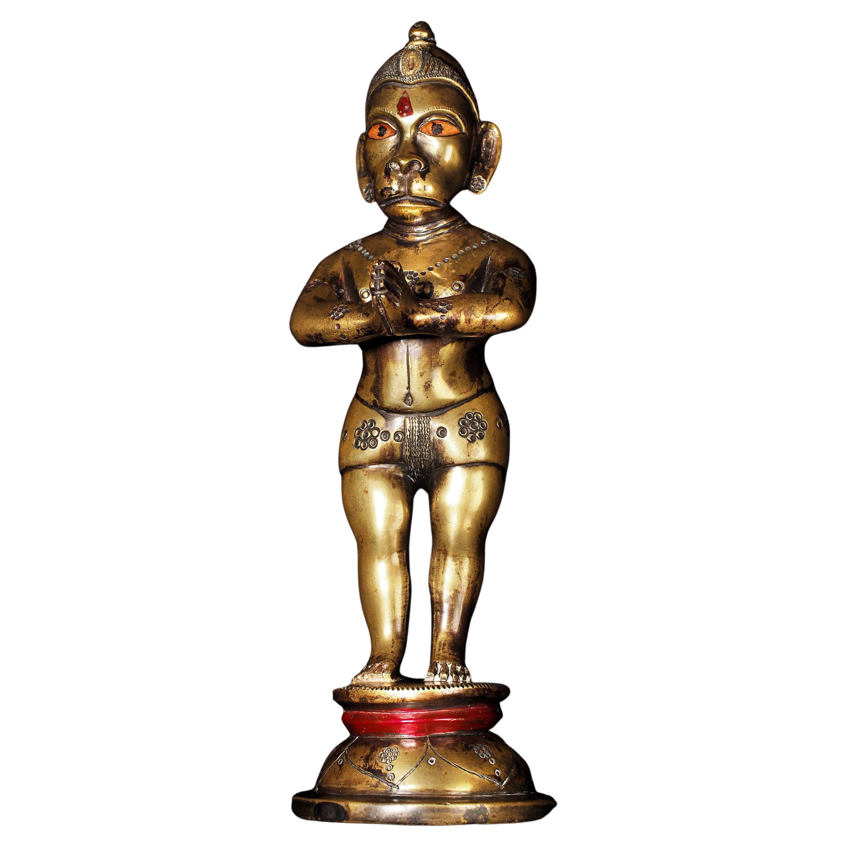 18thC Hanuman-Powerful Presence, Unique Character 8568
