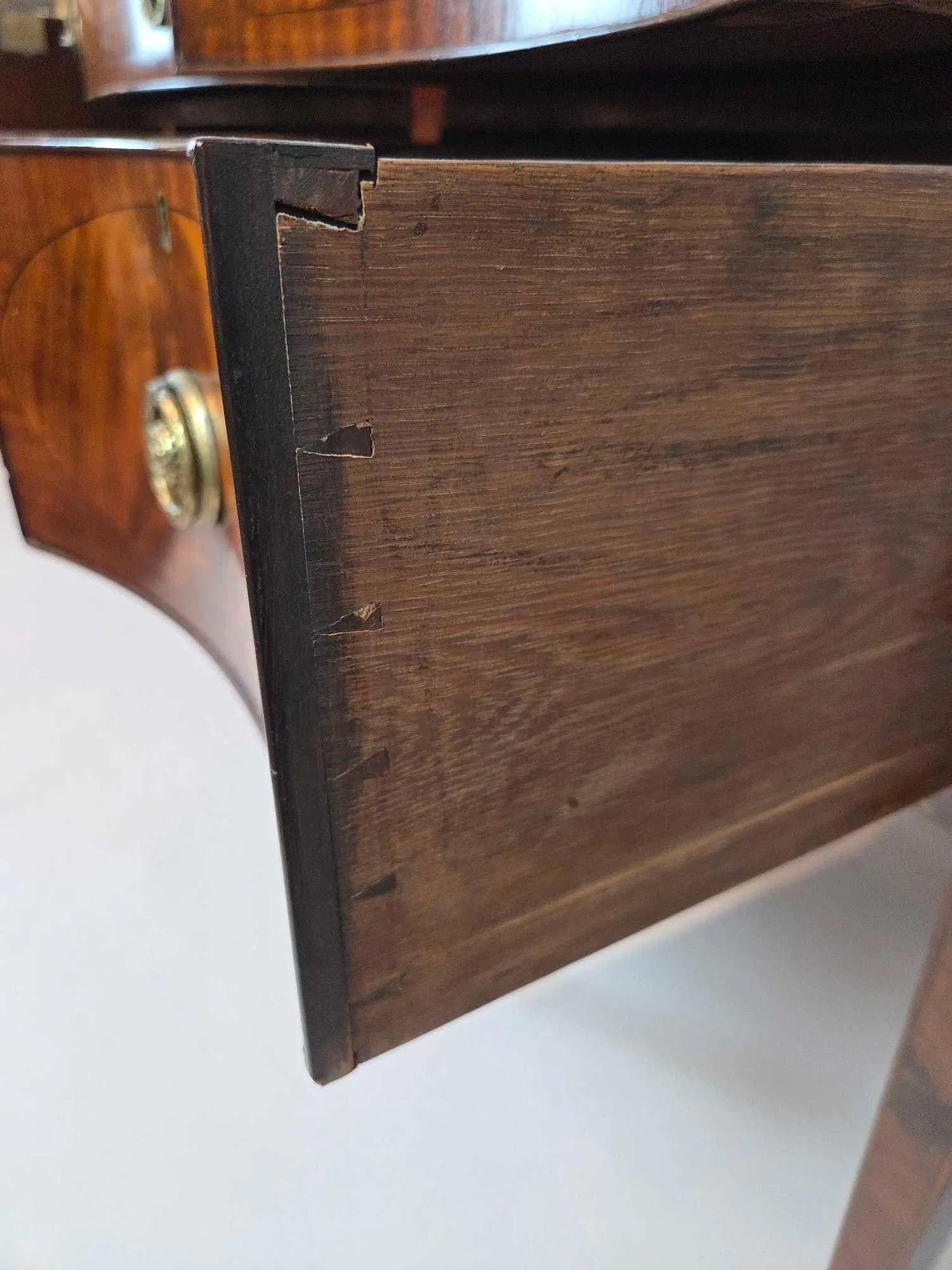 18thC Inlaid Mahogany Sideboard with Bow Front, George III For Sale 1