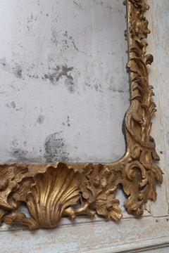 18th Century Irish Carved Gold Giltwood Mirror