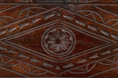 18thC Irish Oak Bible Box Coffer Stool