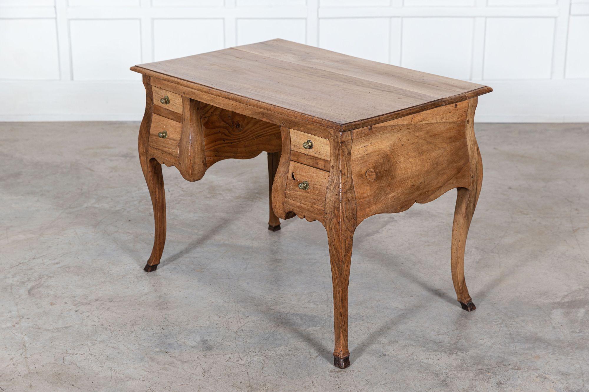 18thC Italian Stripped Walnut Writing Table In Good Condition For Sale In Staffordshire, GB