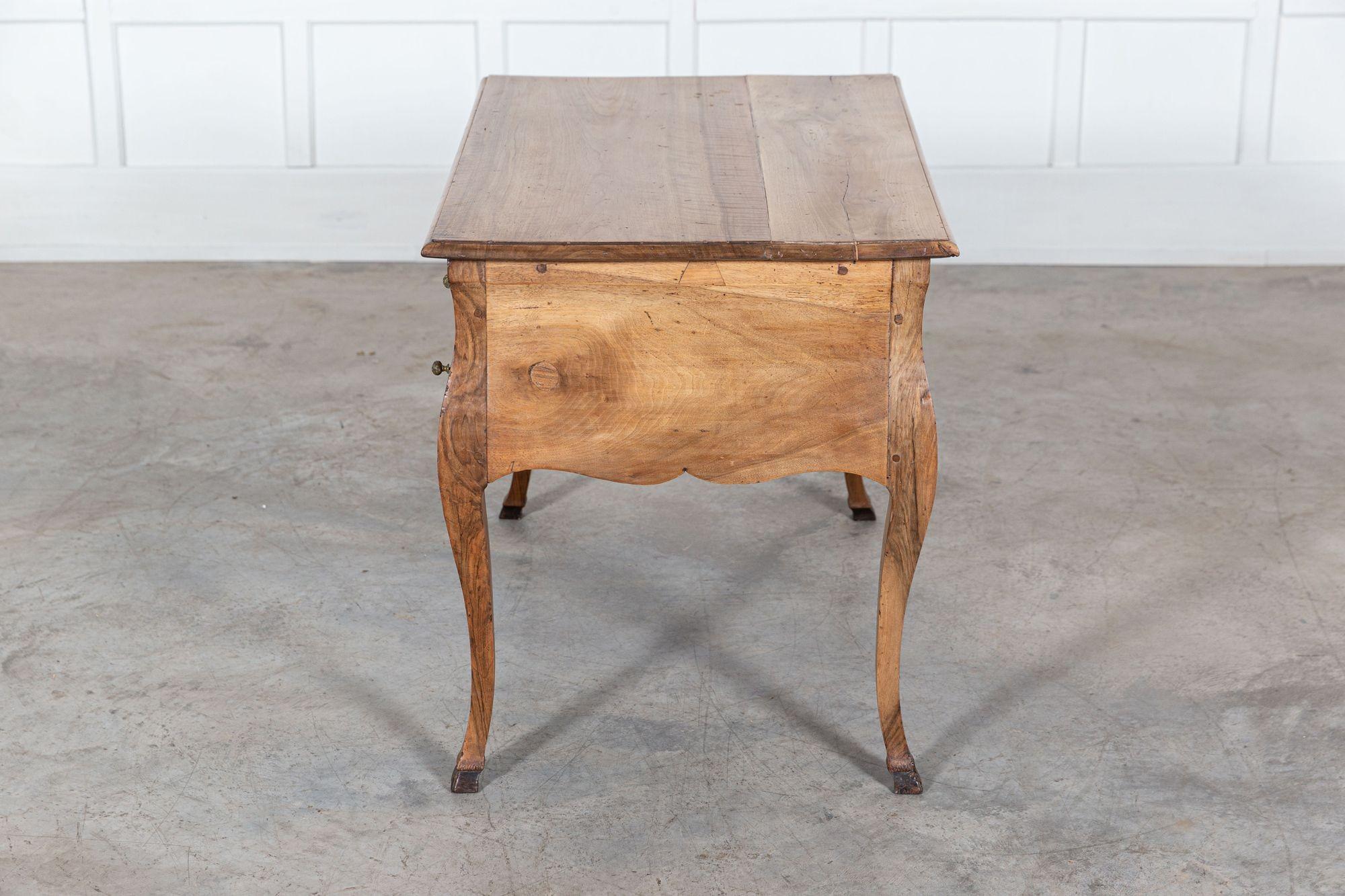 18thC Italian Stripped Walnut Writing Table For Sale 3