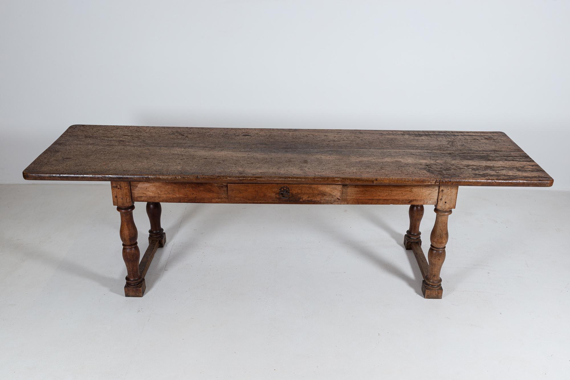 18th Century 18thC Large French Walnut Drapers Table For Sale