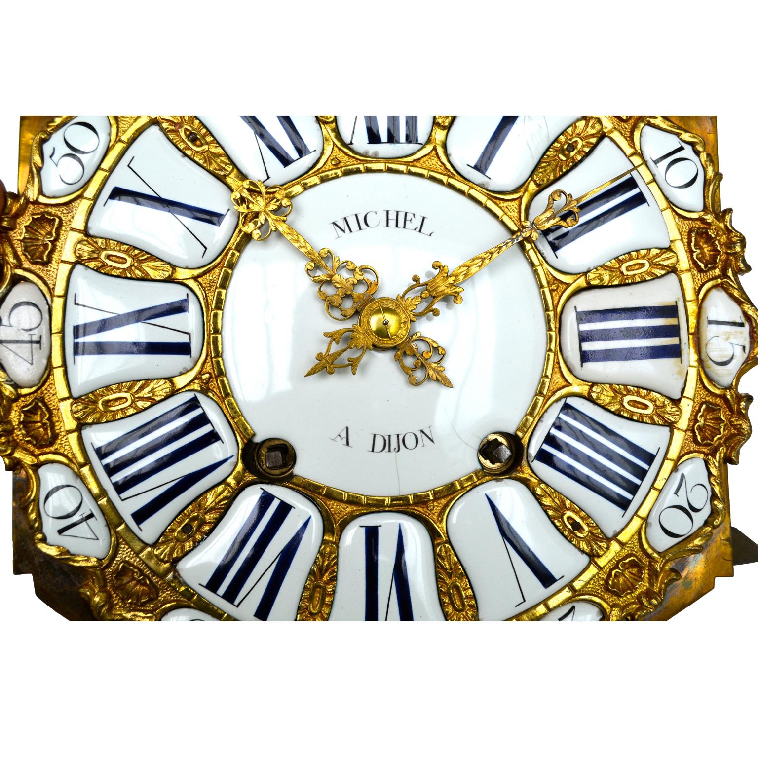 18thC Louis XV Boulle and Gilt Bronze Bracket Clock by Michel 14
