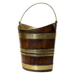 Antique 18th Century Mahogany and Brass Bound Bucket