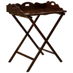 18thc Mahogany Butlers Tray with Shaped Gallery