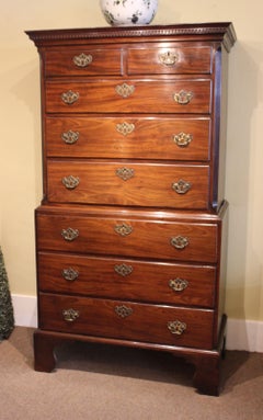 18th C. Mahogany Chest on Chest