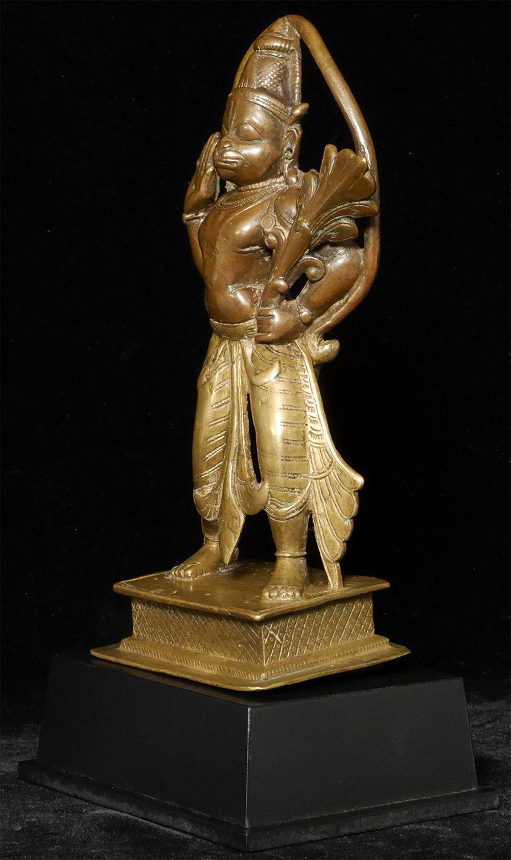 Indian 18thC Multi-Metal Hanuman, India-Superb-Old English Collection, 8020 For Sale