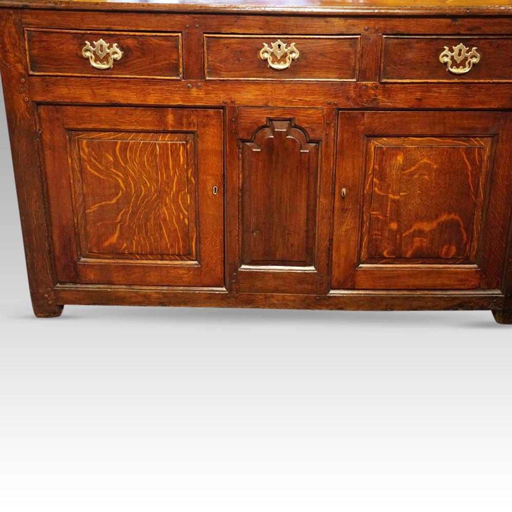 Late 18th Century 18thc. oak dresser base For Sale