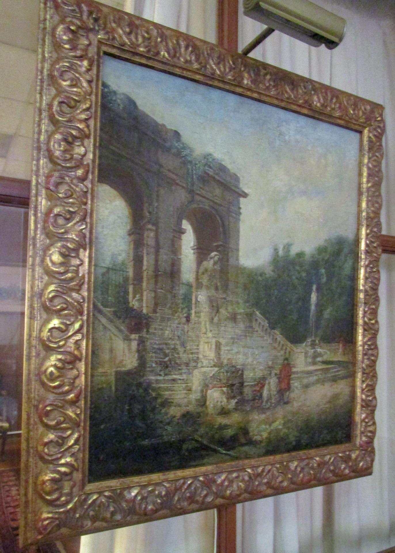 18thc Oil Painted Capriccio Landscapes in the manner of Jean-Honoré Fragonard For Sale 5