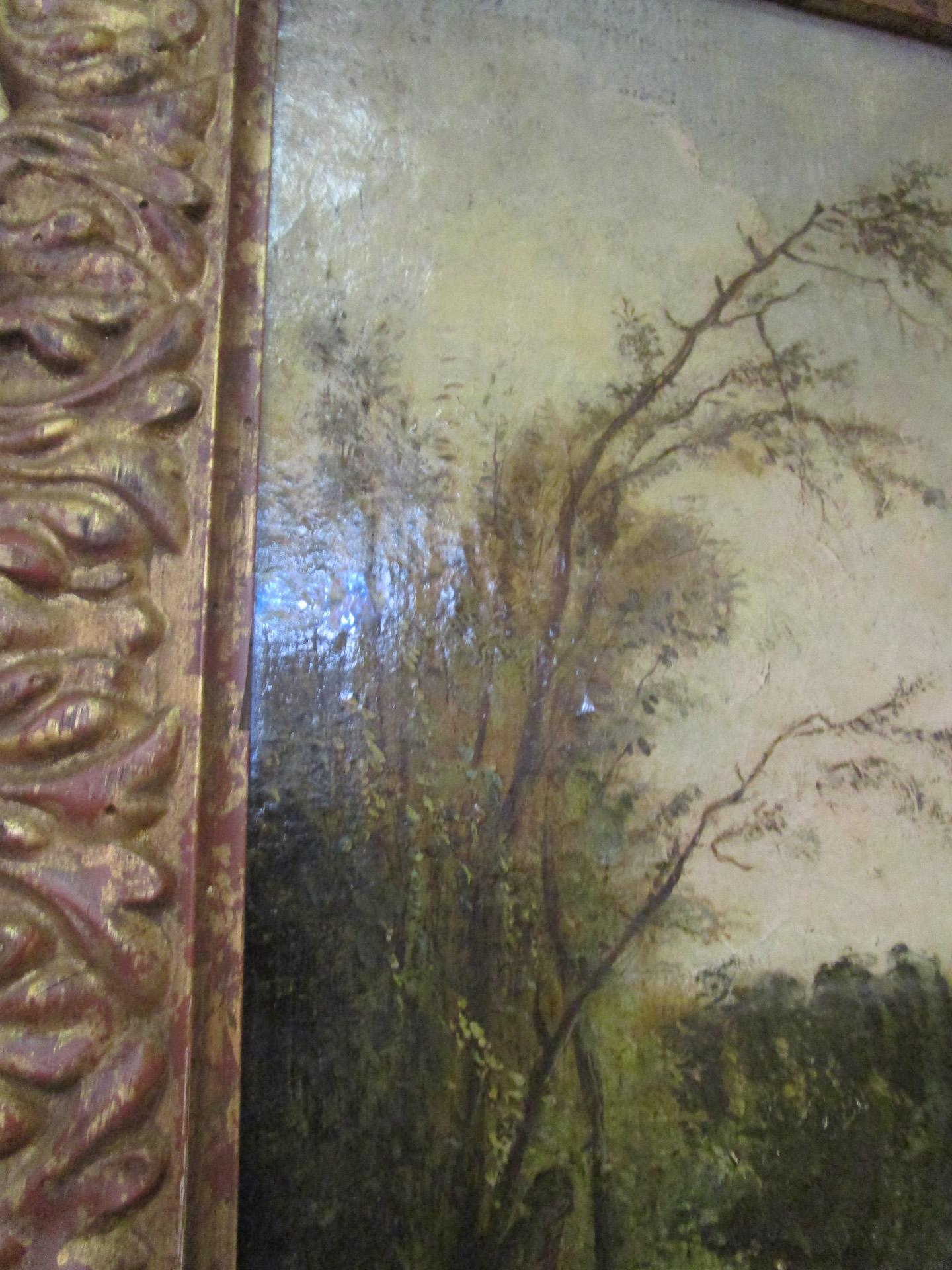 Late 18th Century 18thc Oil Painted Capriccio Landscapes in the manner of Jean-Honoré Fragonard For Sale