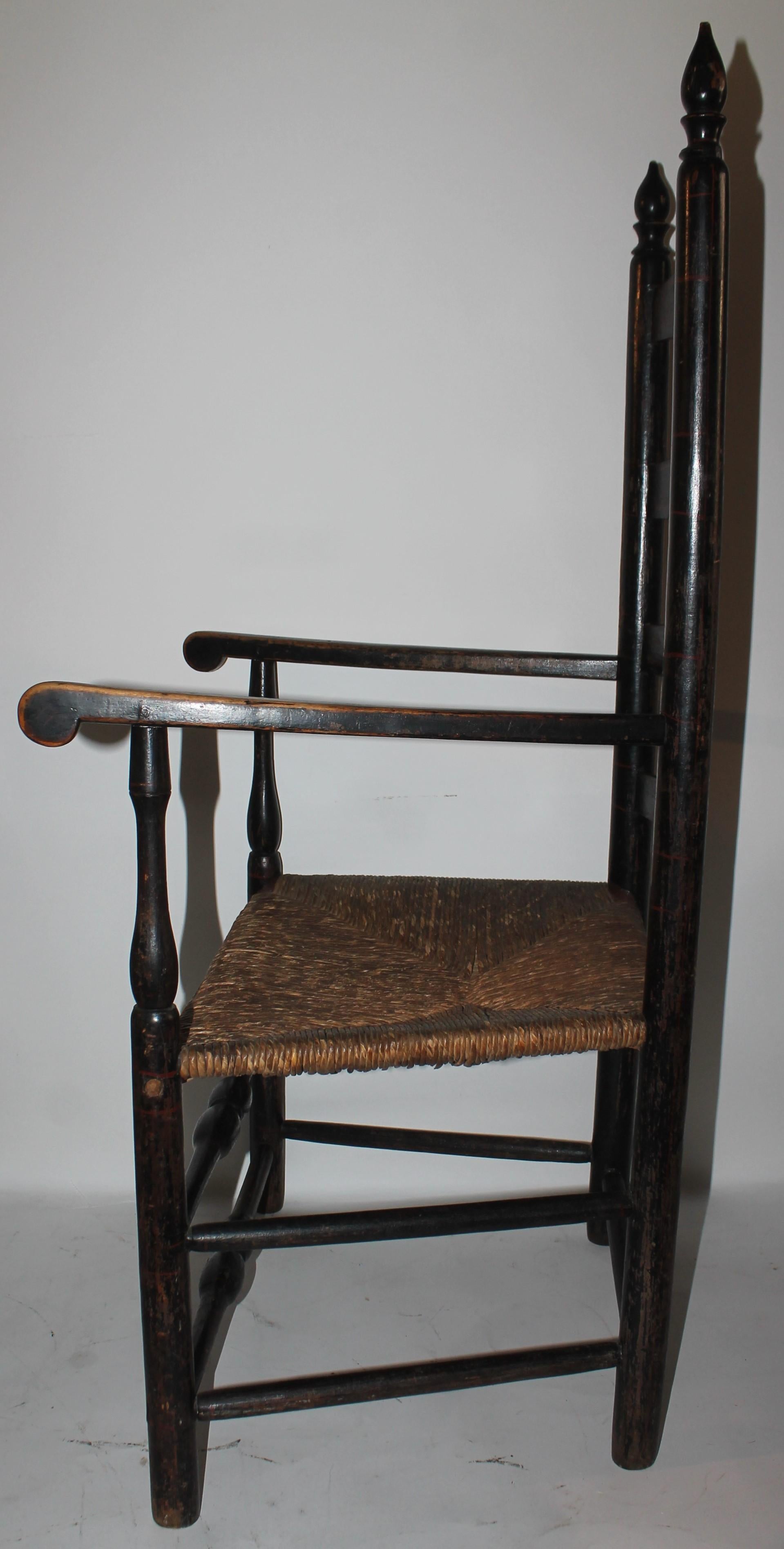 black ladderback chairs