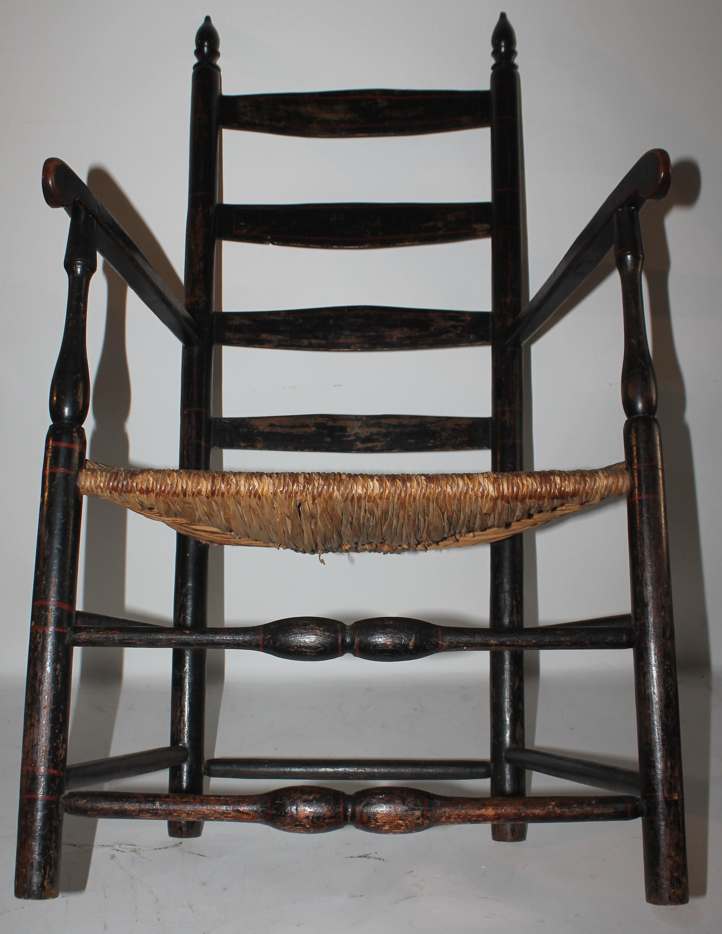 black ladderback chairs