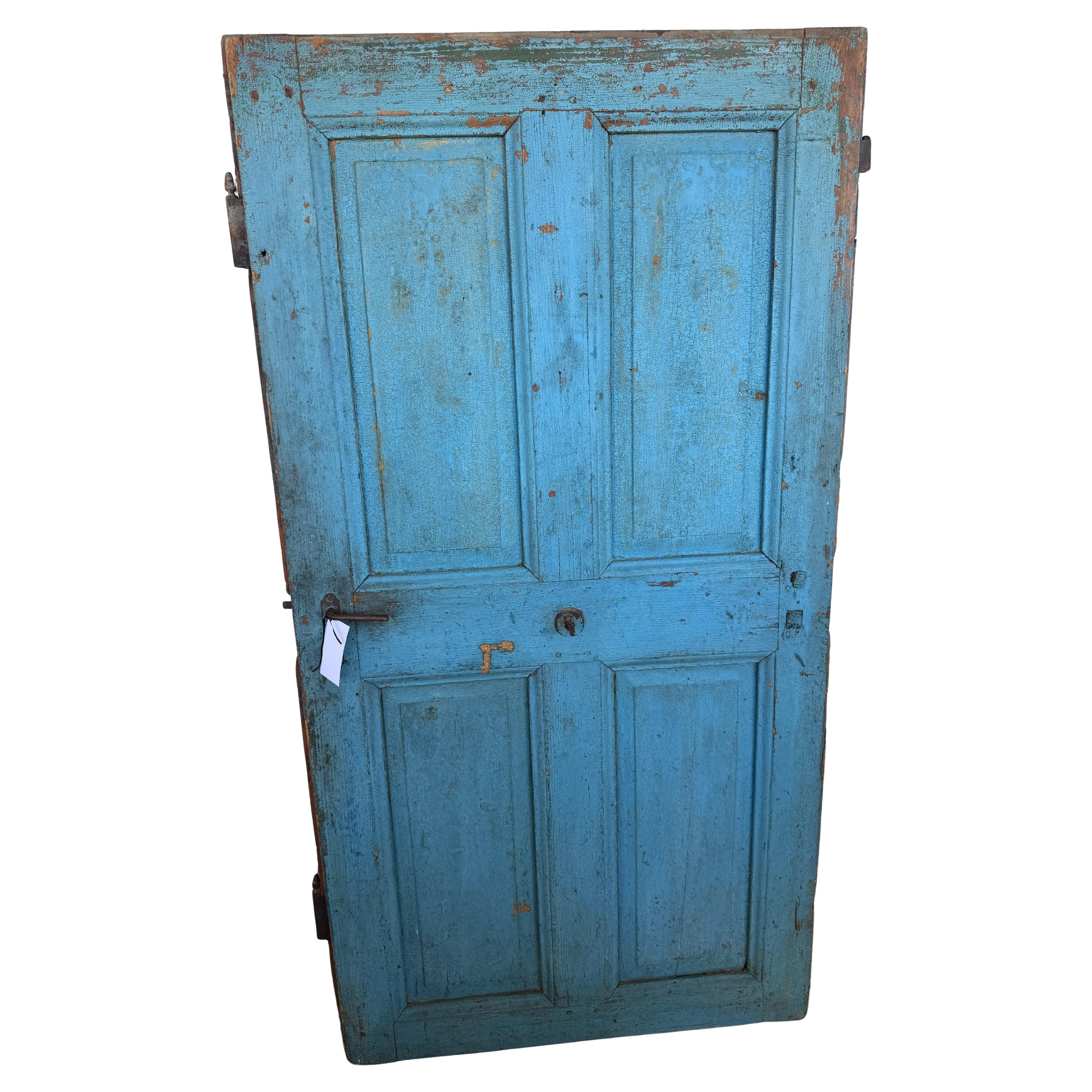 18Thc Original Painted Door From New England For Sale