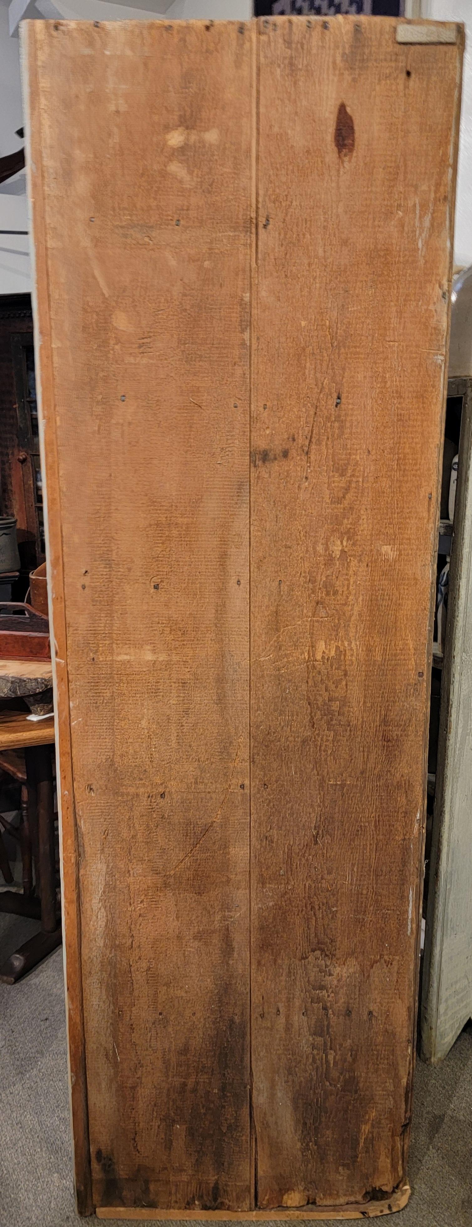 Wood 18thc Original Powder Blue Corner Cupboard For Sale