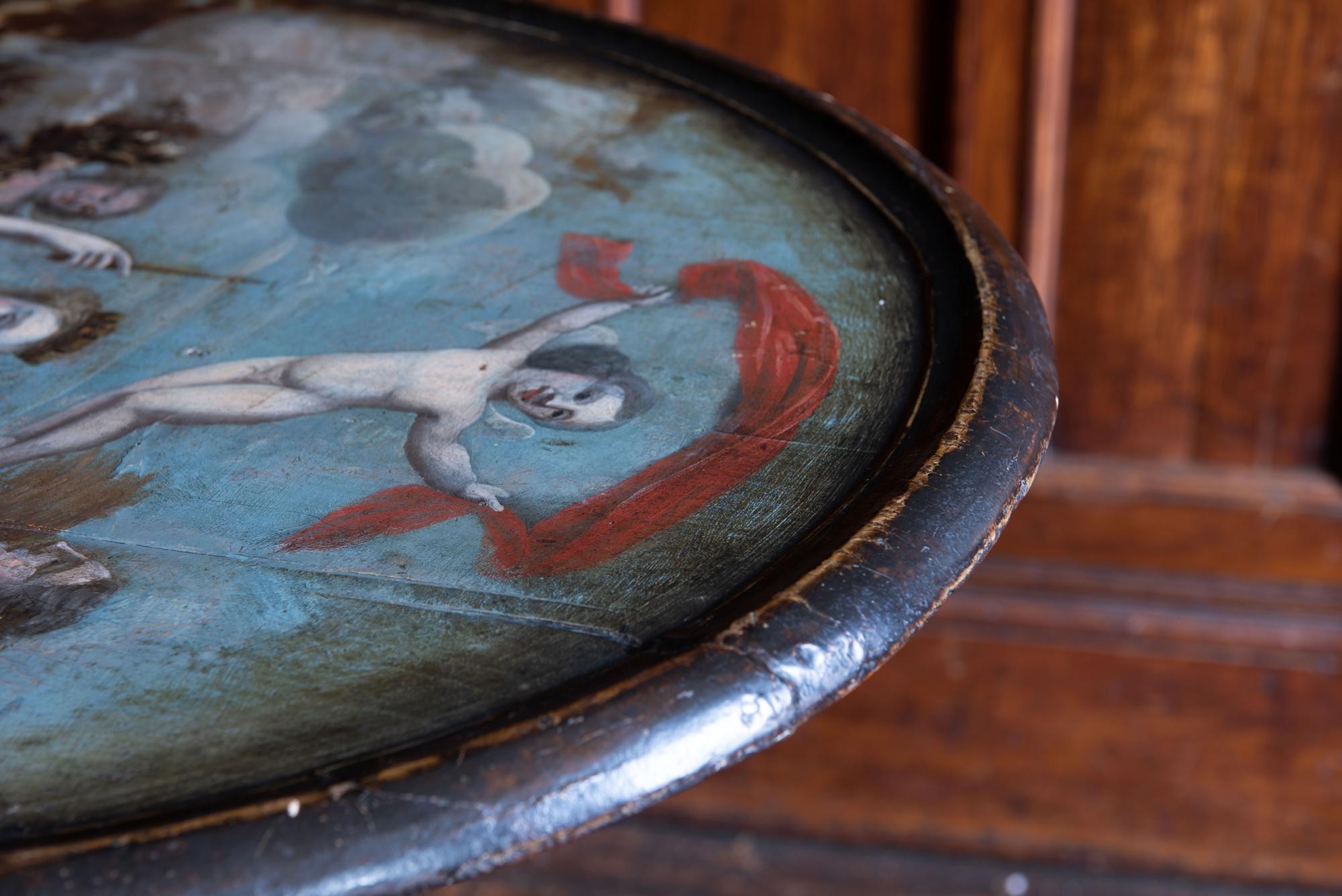 18th Century Painted Mahogany Tilt-Top Tripod Table 5