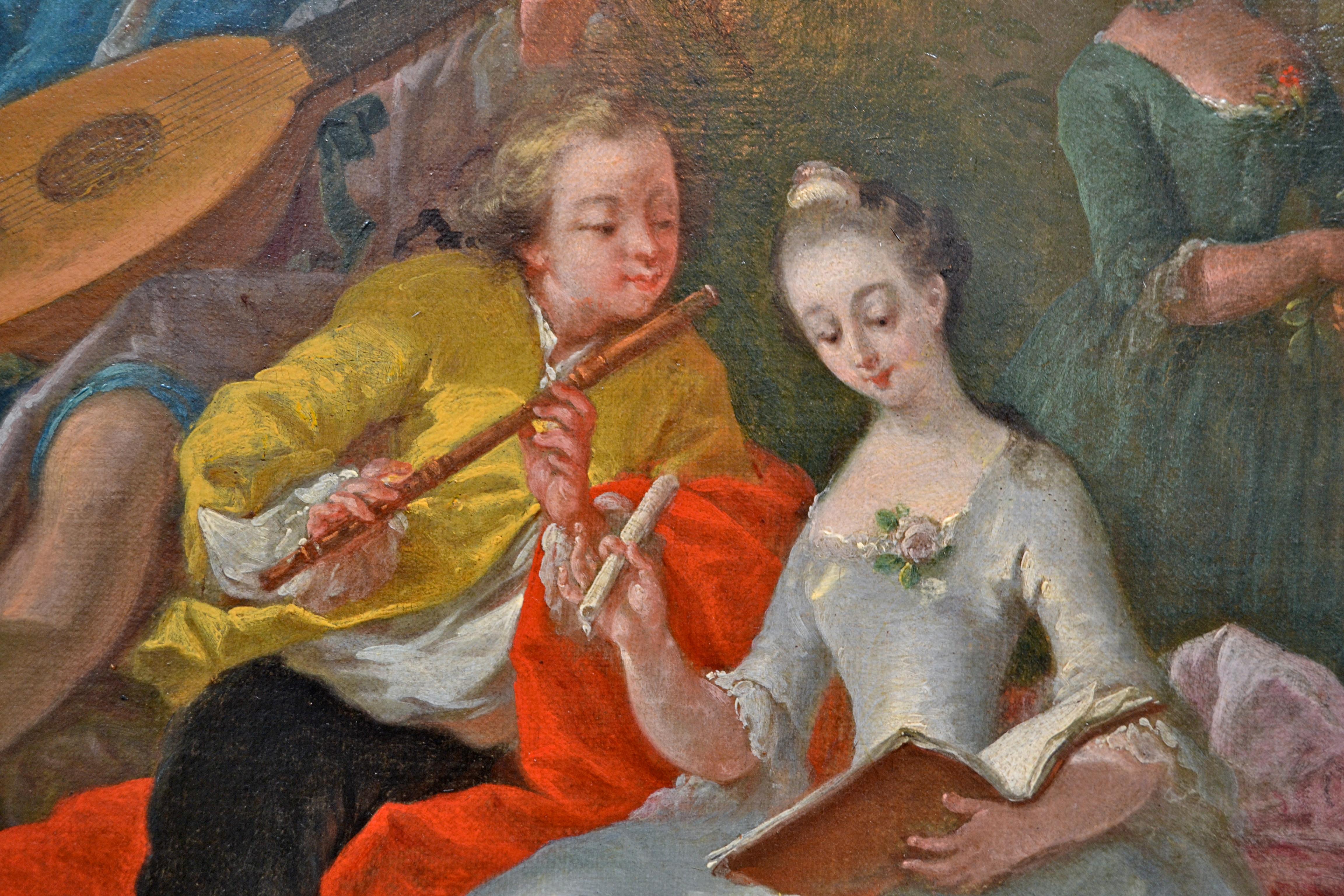 Gemälde aus dem 18. Jahrhundert mit Figuren in einer Landschaft, die Pater zugeschrieben wird im Angebot 1