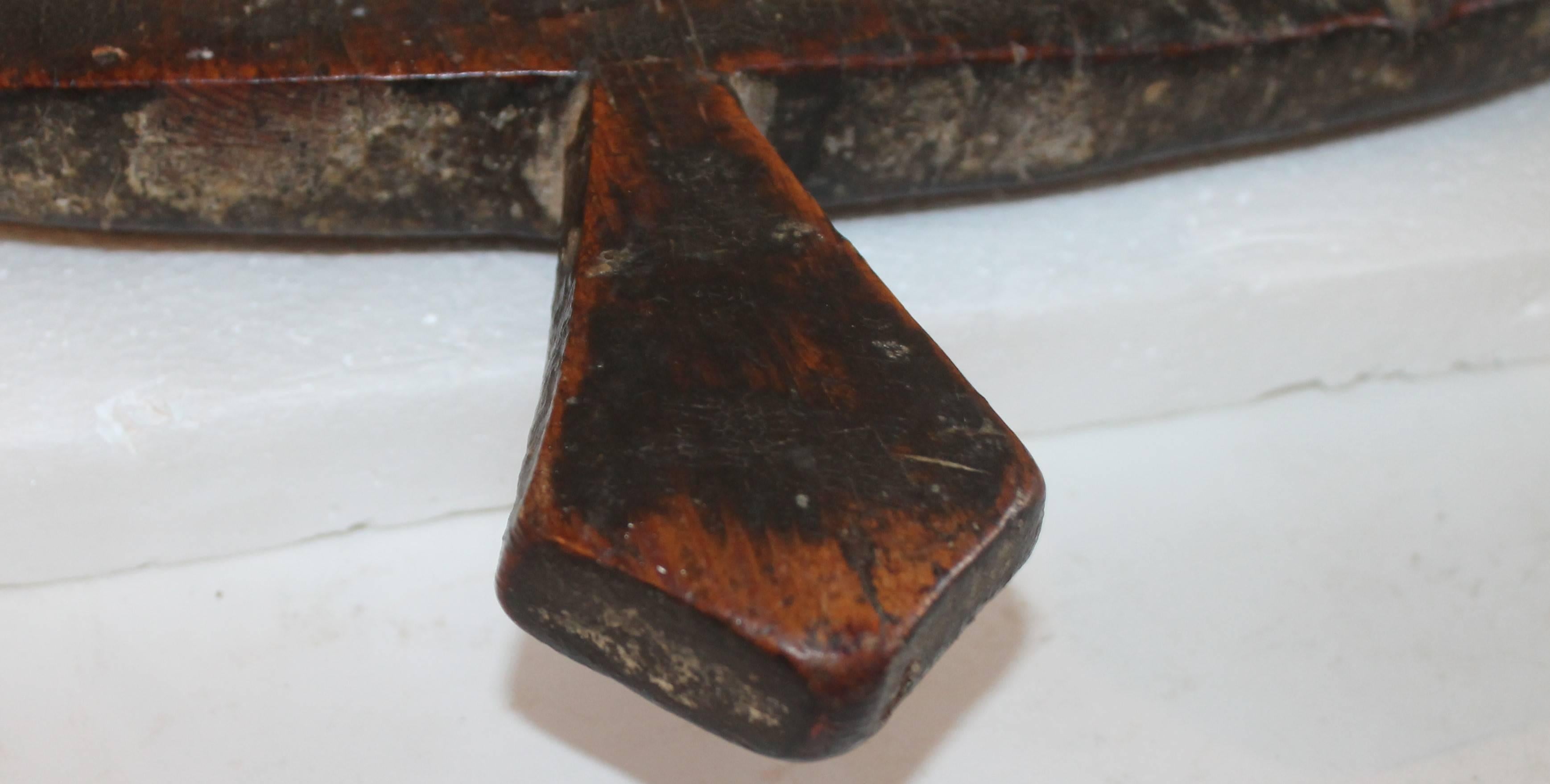 Hand-Carved 18th Century Plank NE Cutting Board