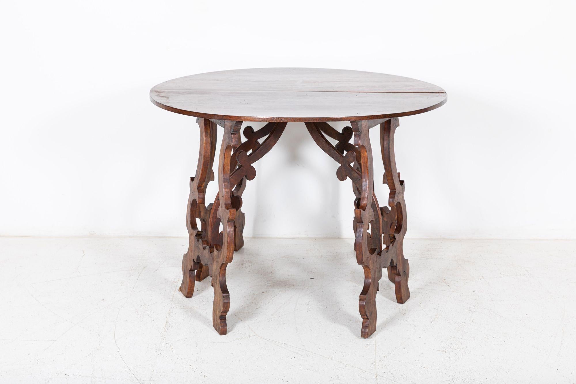 Circa 1750

18thC Provincial Italian Walnut Demi Lune Table

Sourced from Italy

One left

Measures: W116 x D56 x H81 cm.

 