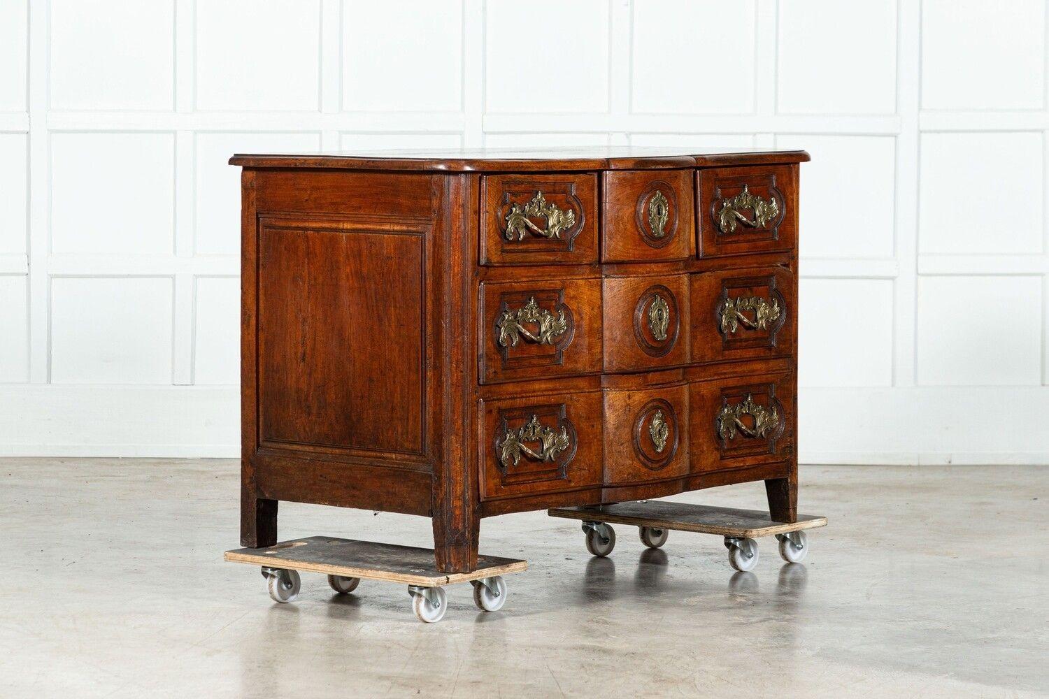 circa 1725
18thC Provincial Louis XV Fruitwood Serpentine Commode
sku 1781
Provenance: Property from the estate of the late David Cornwell, best known as the author John le Carré.
W121 x D61 x H82 cm
Weight 81 Kg