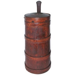 Antique 18th Century Tall Butter Churn from New England