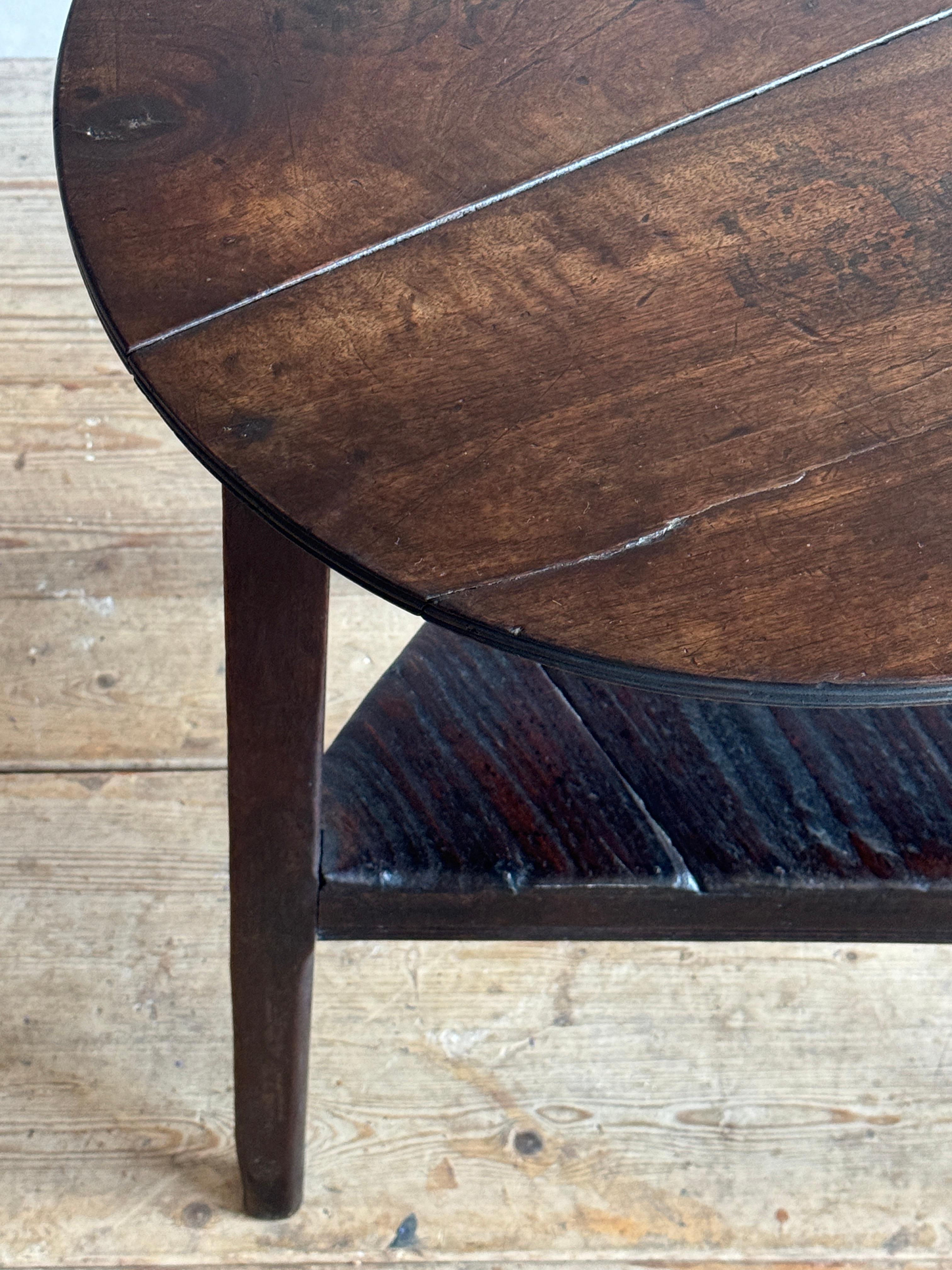 18thC Walnut Cricket Table 1