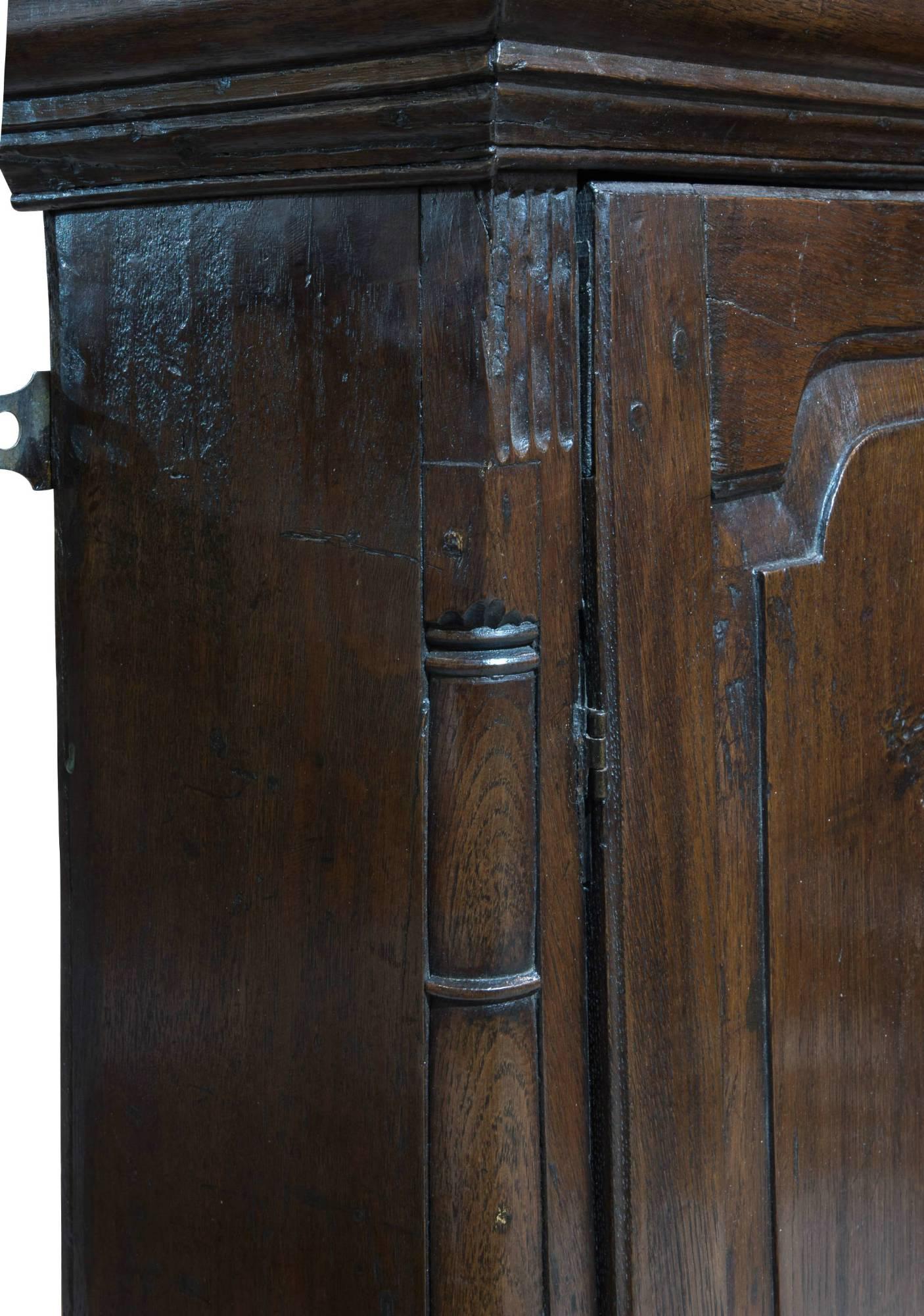 18th Century Welsh Oak Hanging Cupboard 1