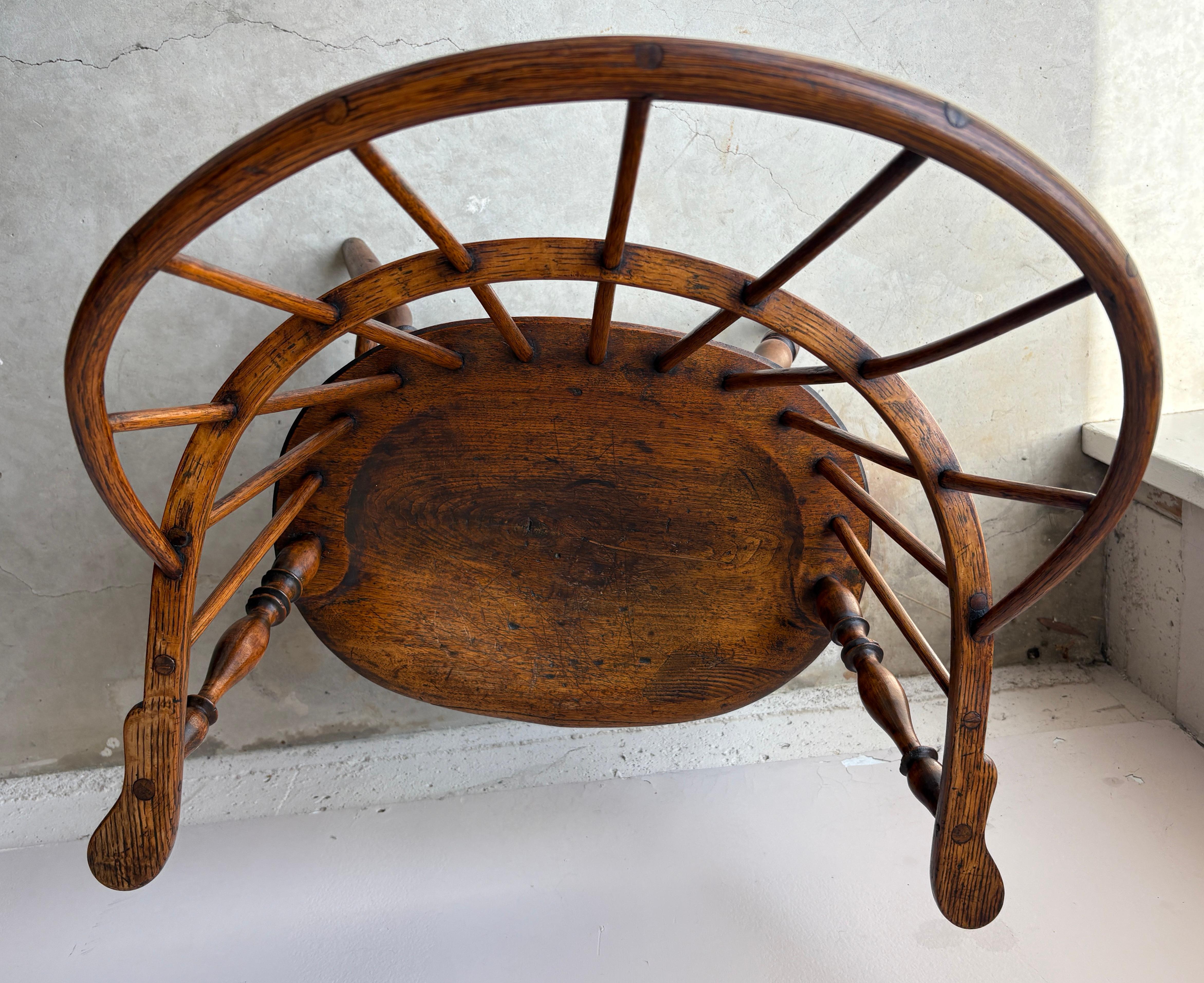 American 18thc Windsor  Bow Back Extended  Arm Chair For Sale