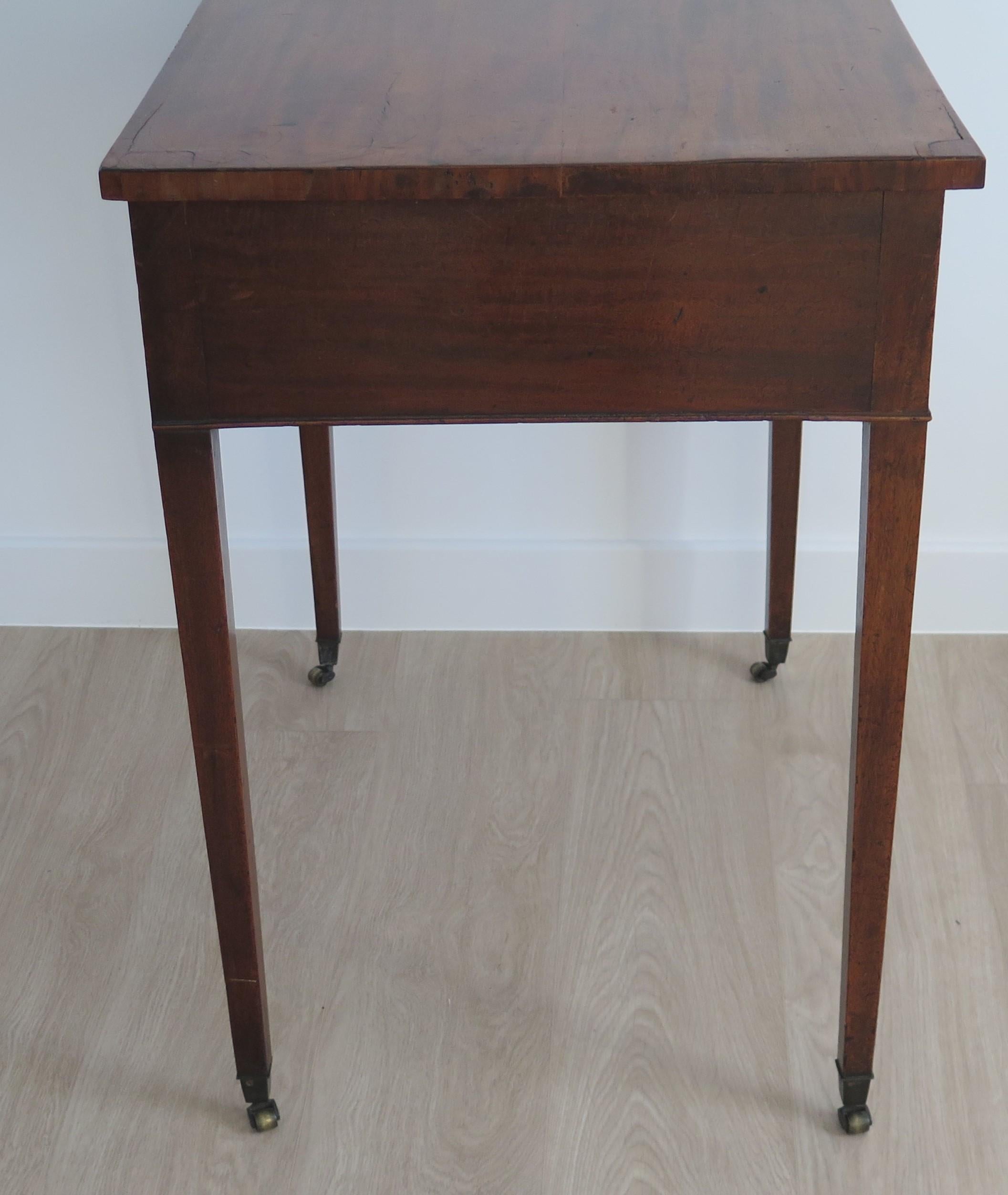 18thC Writing Table or Dressing Table, George III Sheraton Period circa 1790 For Sale 4